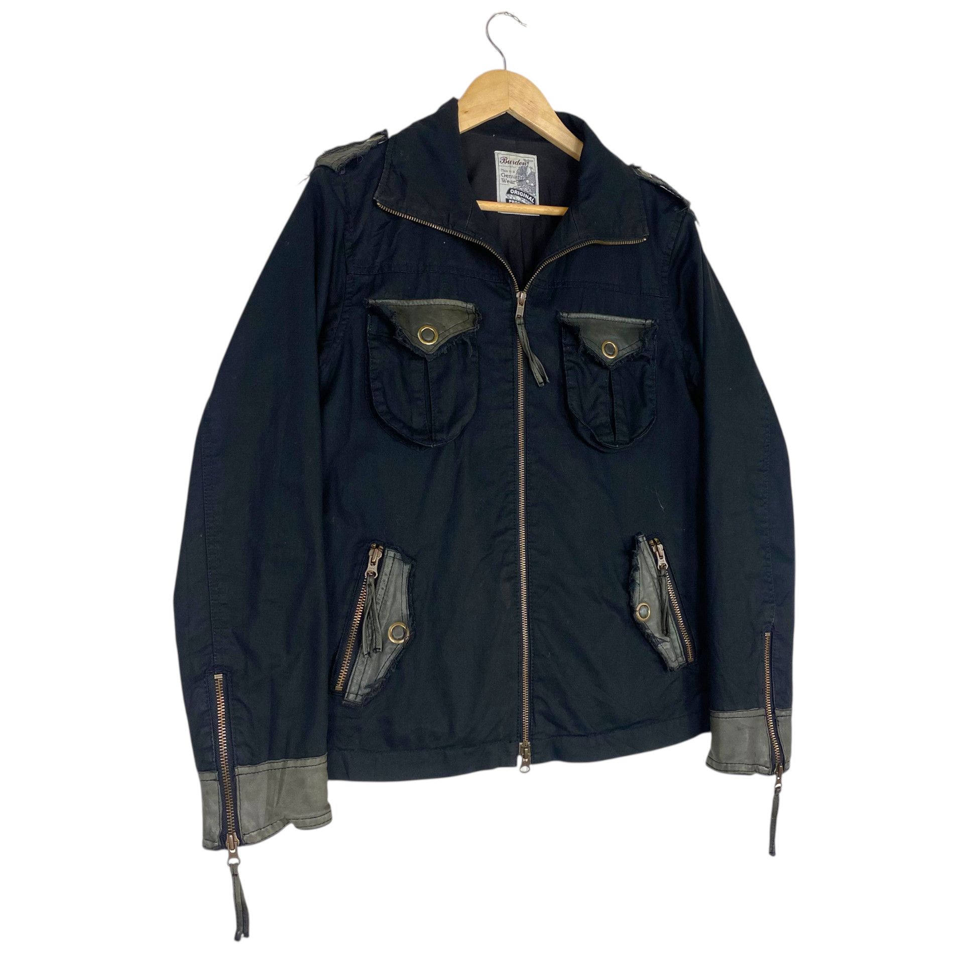 If Six Was Nine 💥BURDEN BIKER ZIPPER JACKET SHEEPSKIN POCKET Size US M / EU 48-50 / 2 - 3 Thumbnail