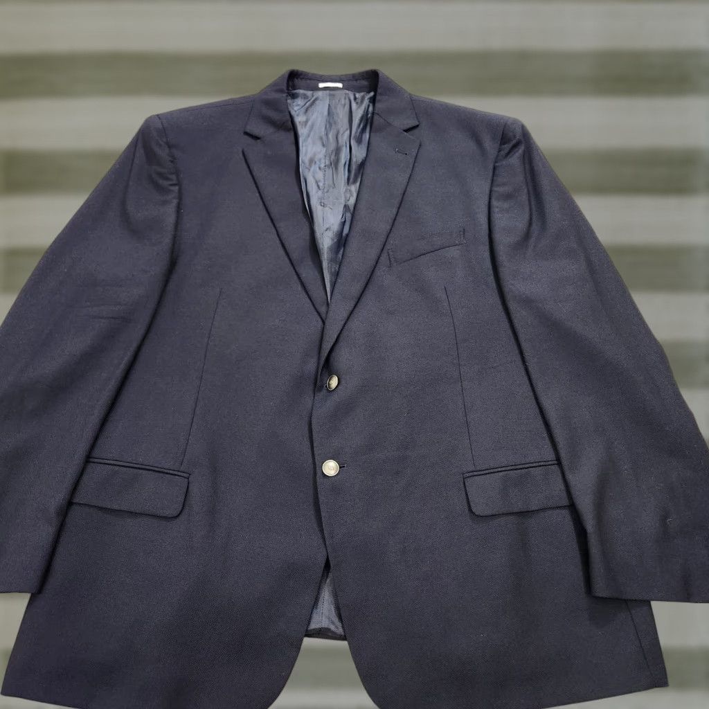 Joseph Abboud Sport Coat Mens 52 Blue Heritage Executive Wool 110s