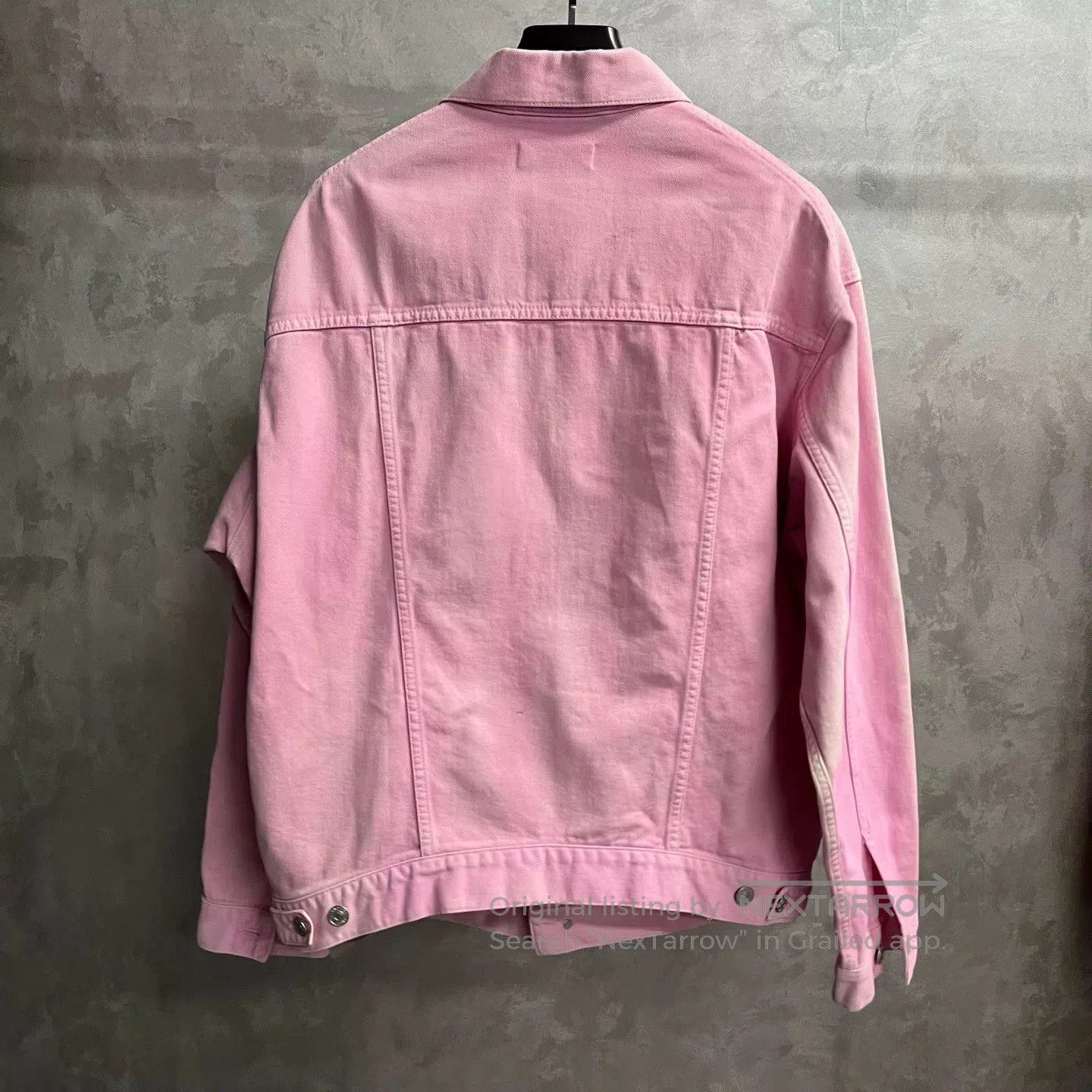 Balenciaga Balenciaga Pink Logo Denim Jacket. Size US XS / EU 42 / 0 - 2 Thumbnail