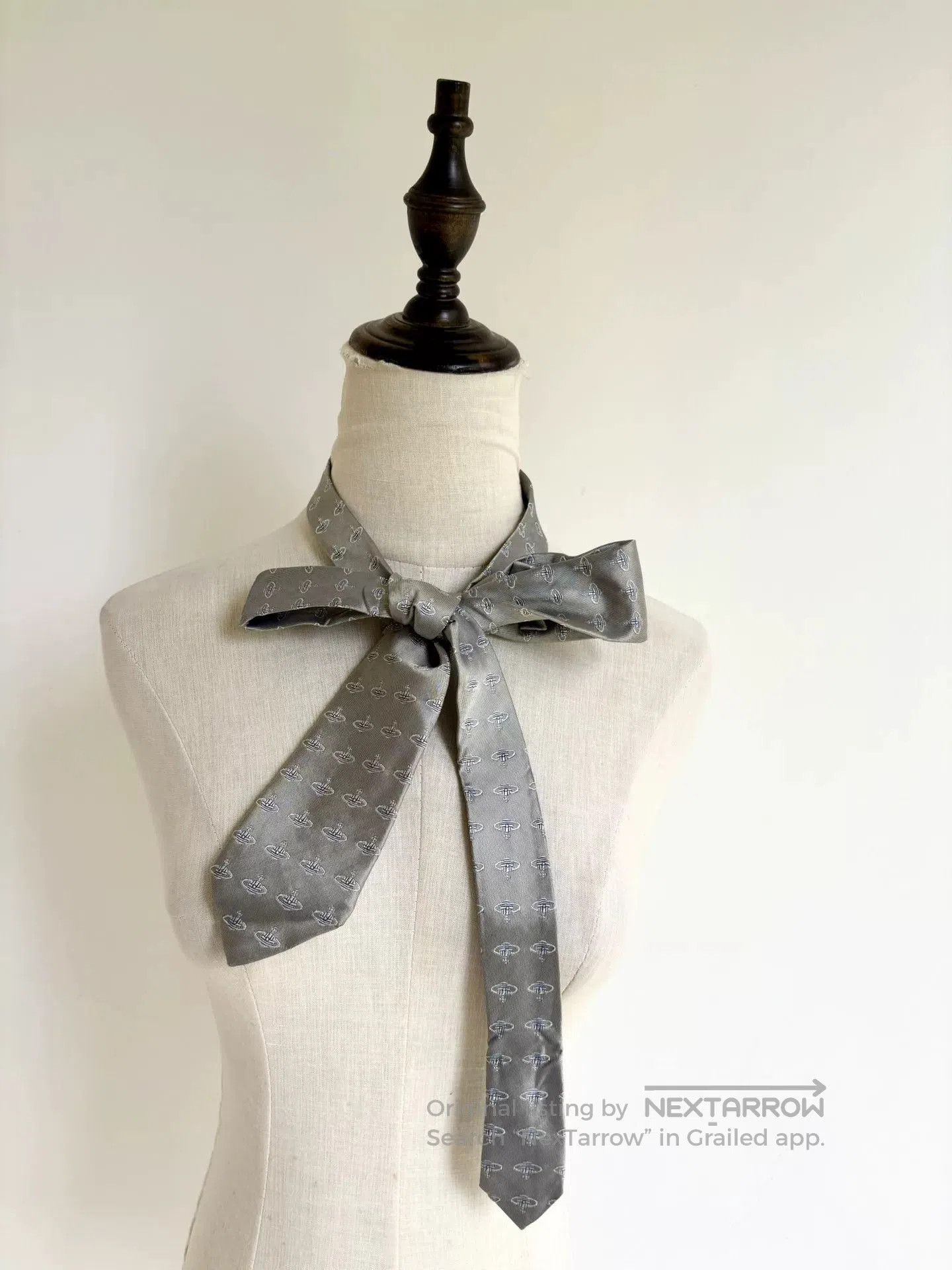 Vivienne Westwood vivienne westwood silver embroidered necktie. Size ONE SIZE - 1 Thumbnail