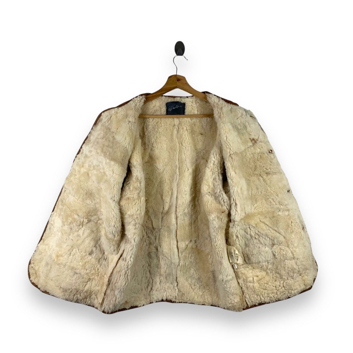 Vintage Vintage GUEPE SUEDE LEATHER Shearling Winter Jacket Coat Size L / US 10 / IT 46 - 3 Thumbnail