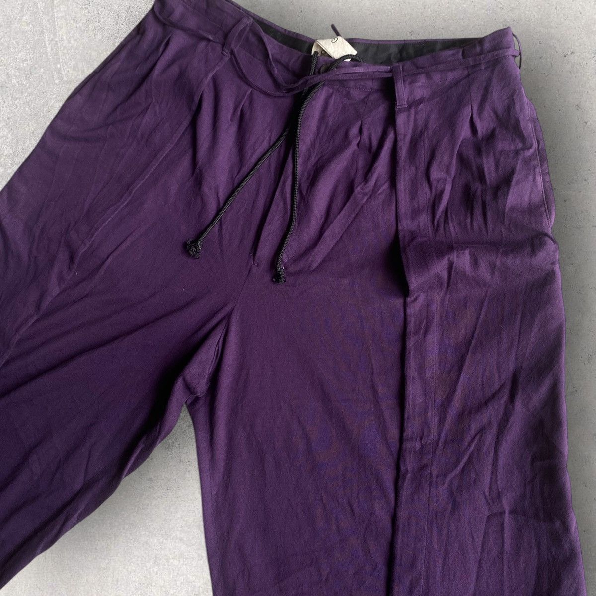 Yohji Yamamoto Ground Y Drawstring Wrap Cropped Pants Size US 34 / EU 50 - 5 Thumbnail