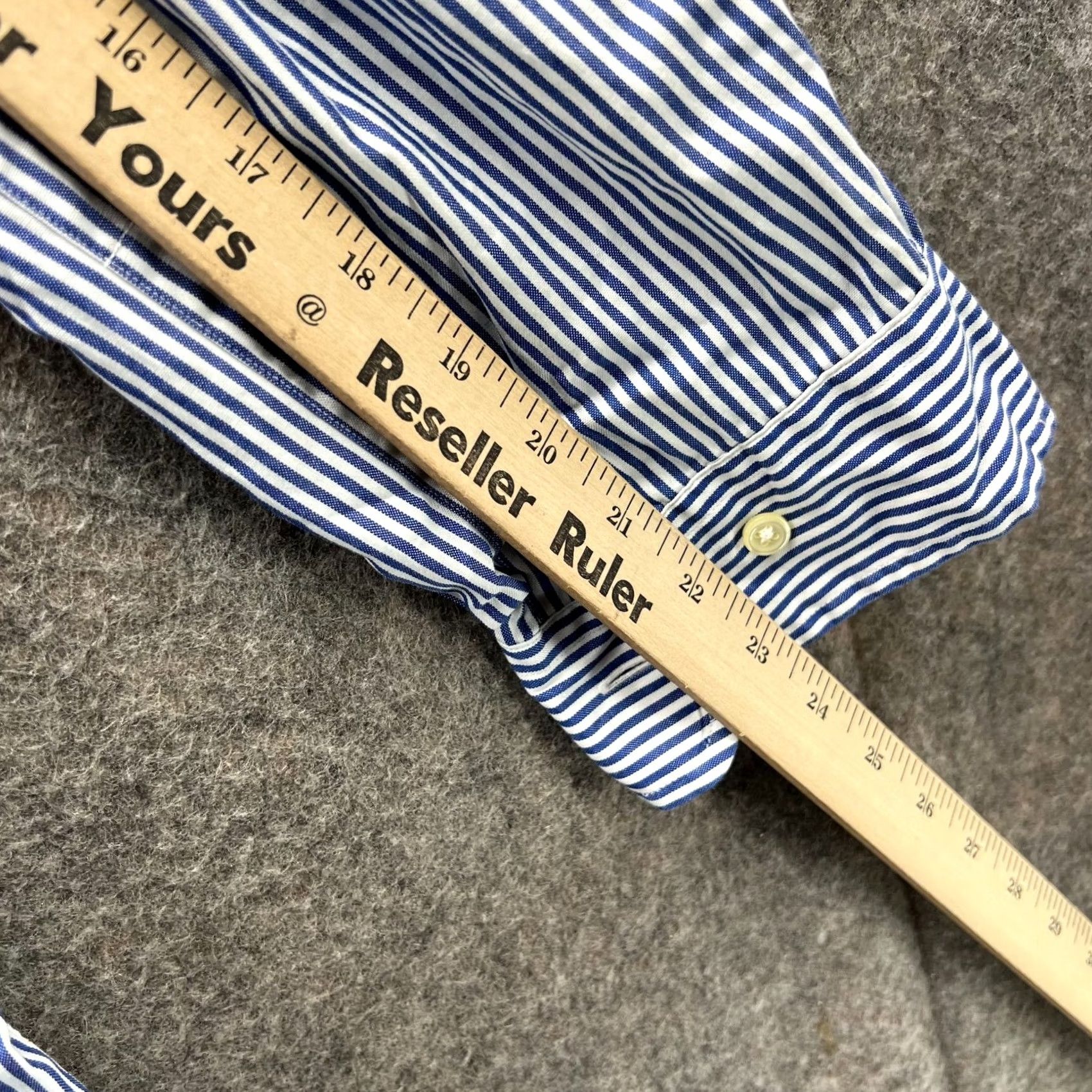 Ralph Lauren VINTAGE Ralph Lauren Shirt Mens 18 34/35 Blue Striped Button-Down Seersucker Shirt Size US XXL / EU 58 / 5 - 5 Thumbnail