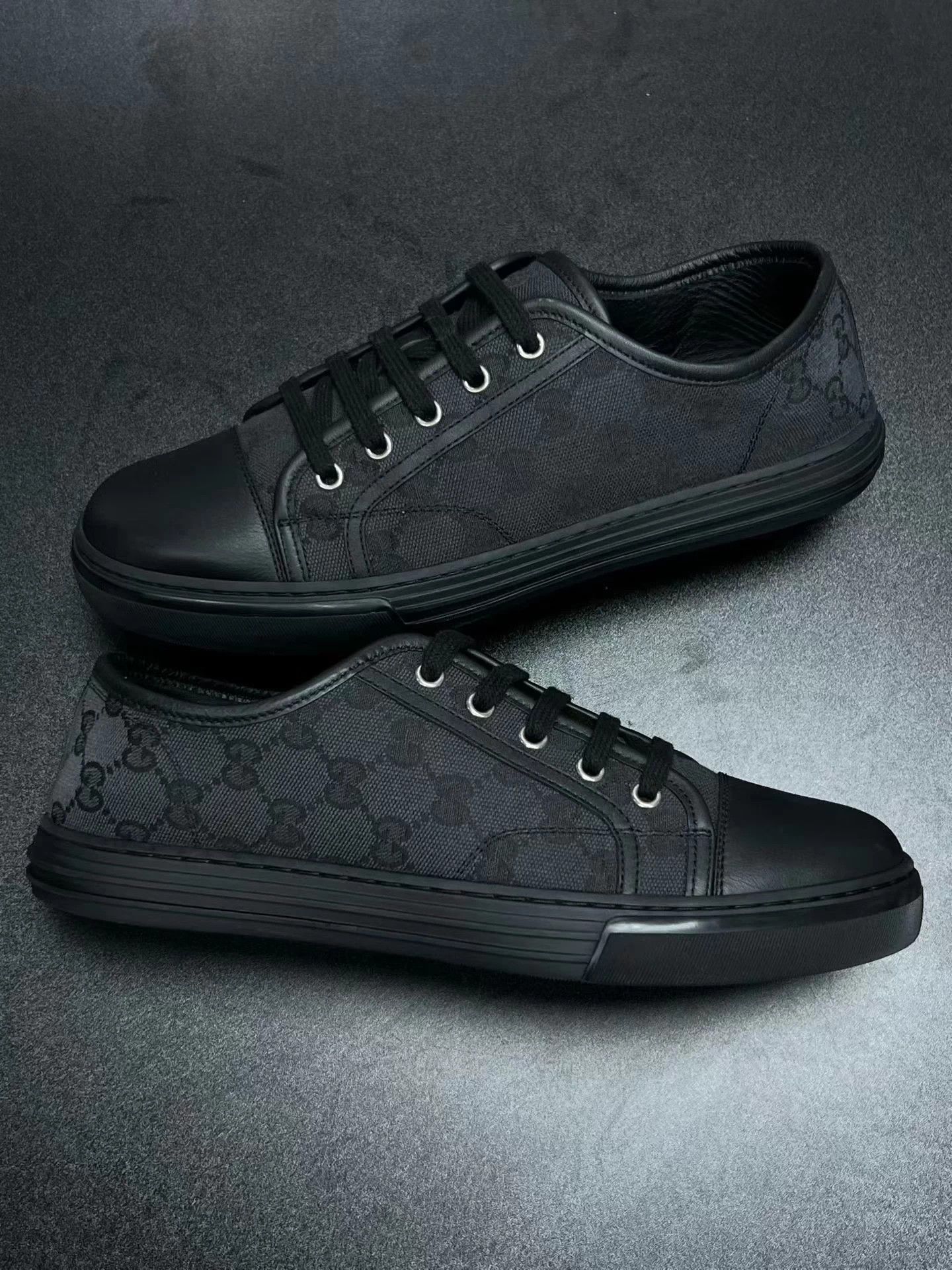 Gucci GUCCI Canvas All Over Print Black 40.5 Size US 7.5 / EU 40-41 - 5 Thumbnail