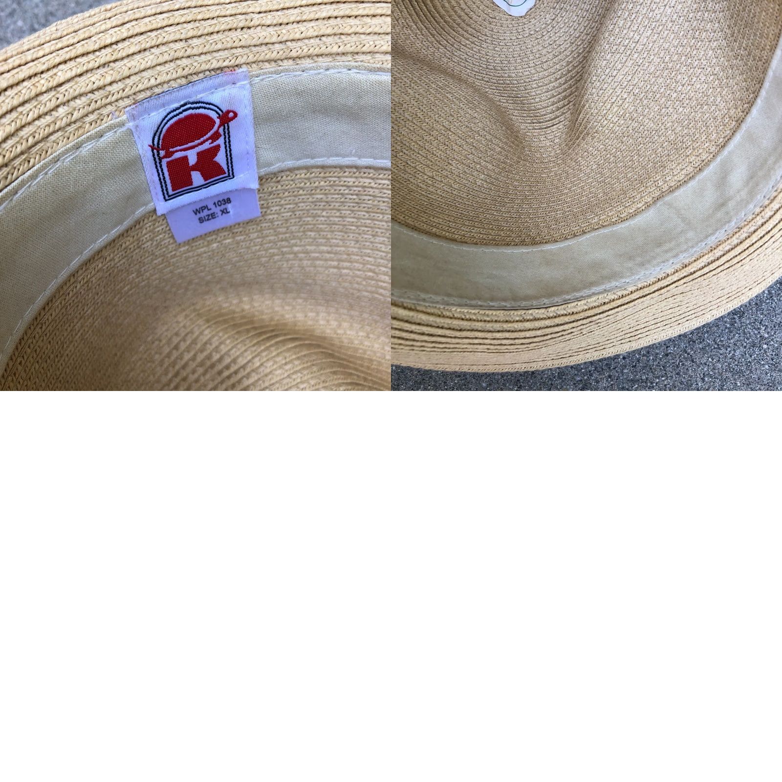 Vintage VINTAGE Turtle K Paper Fedora Hat Women's XL Beige Sun Protection Cap Size ONE SIZE - 8 Thumbnail