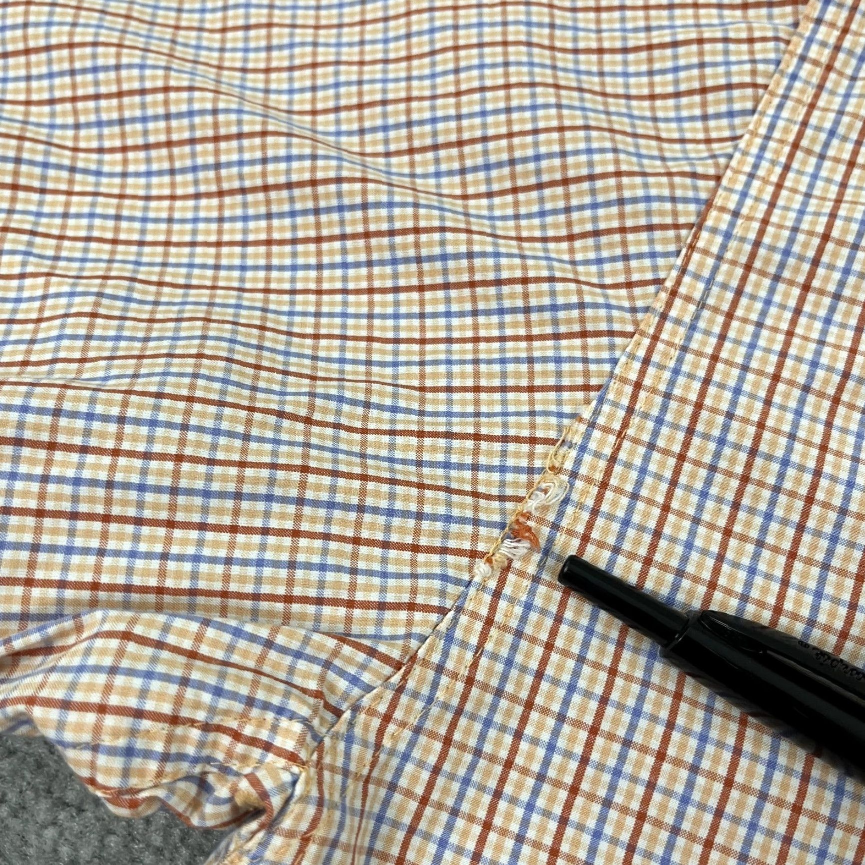 Ariat Ariat Pro Series Shirt Mens Medium Orange Blue Plaid Rodeo Cowboy Button Down Shirt Size US M / EU 48-50 / 2 - 6 Thumbnail
