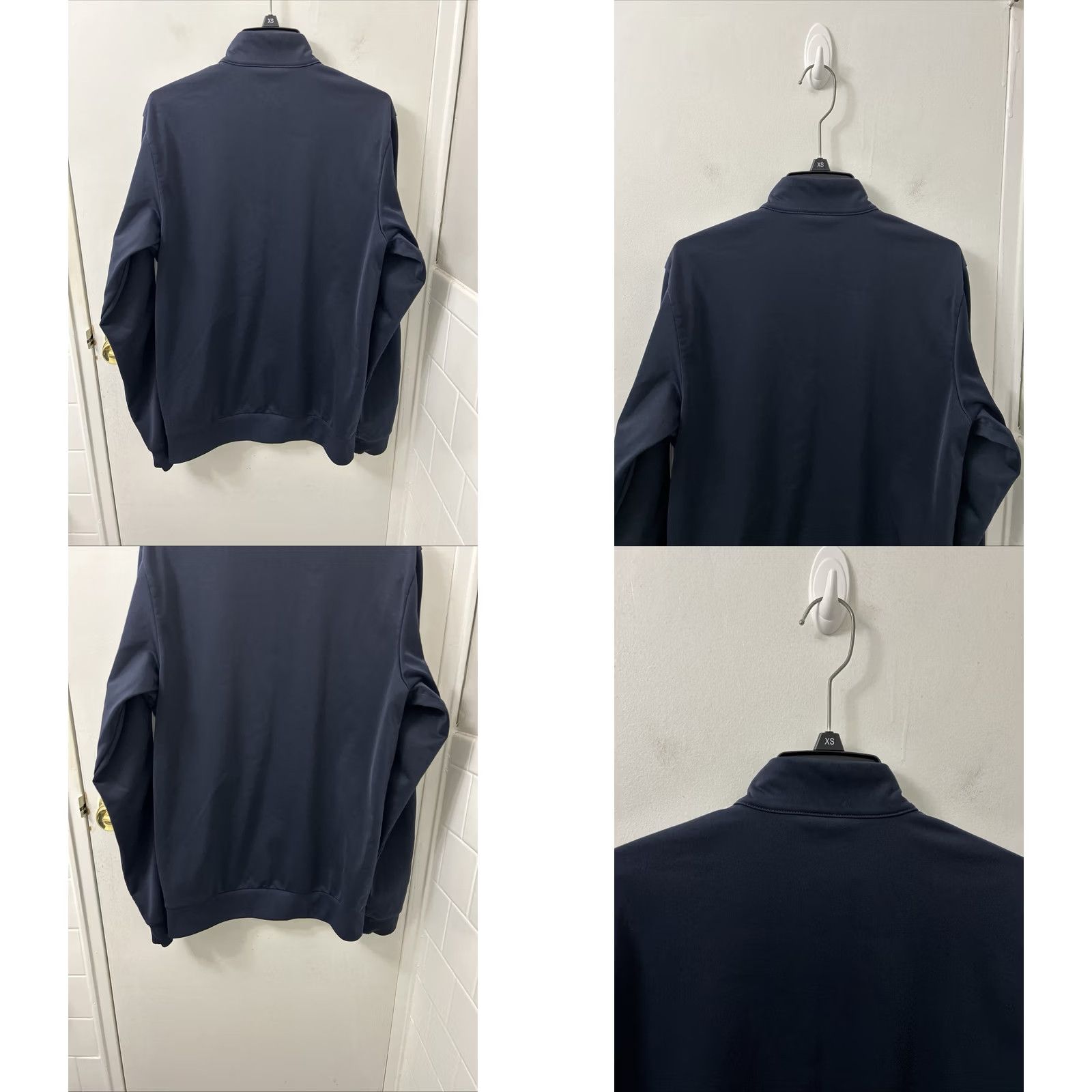 Adidas Adidas Track Jacket Mens Small Navy Blue White Full Zip 3-Stripe Long Sleeve Size US S / EU 44-46 / 1 - 8 Thumbnail