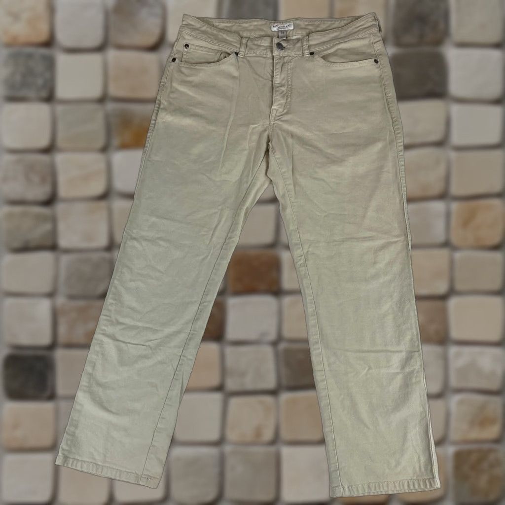 Peter Millar Peter Millar Crown Vintage Pants Men’s 34x29 Beige Canvas Chino Flat Front Regular Stretch Pockets Vintage 90s Theme Mens Size US 34 / EU 50 - 1 Thumbnail