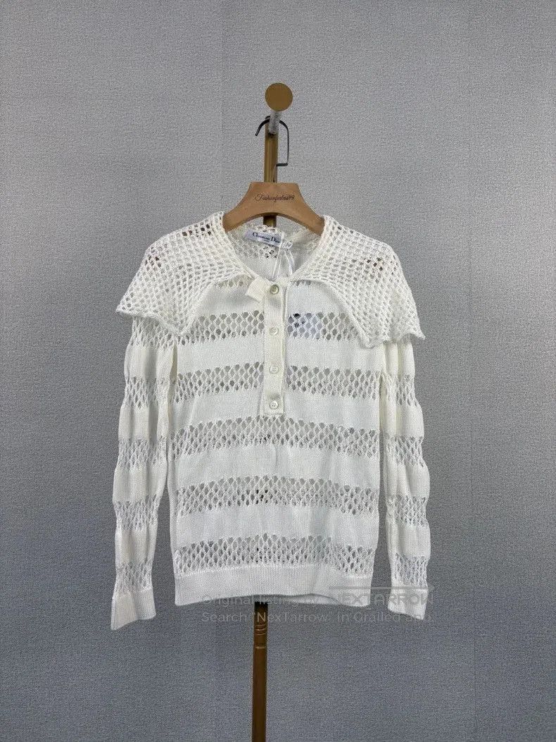 Dior Dior White Knit Hollow Out Top. Size US XS / EU 42 / 0 - 1 Thumbnail