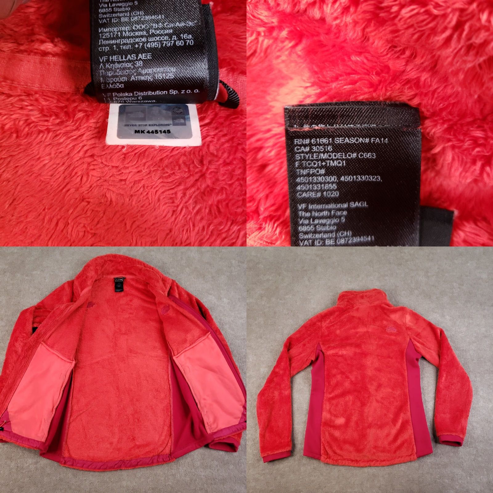 The North Face VINTAGE? No. The North Face Tech Osito Jacket Womens Medium Orange Fuzzy Fleece Full Zip Outdoors Size M / US 6-8 / IT 42-44 - 8 Thumbnail