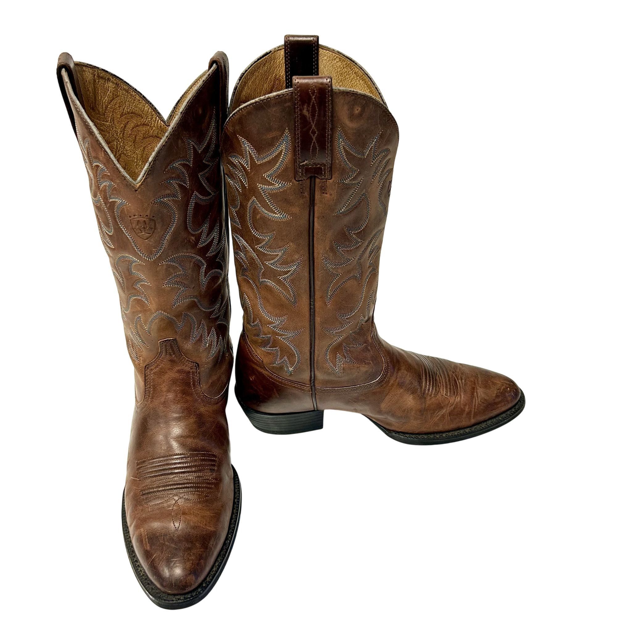Ariat Ariat OILED Leather Cowboy Western RIDING WORK Boots Size US 10.5 / EU 43-44 - 4 Thumbnail