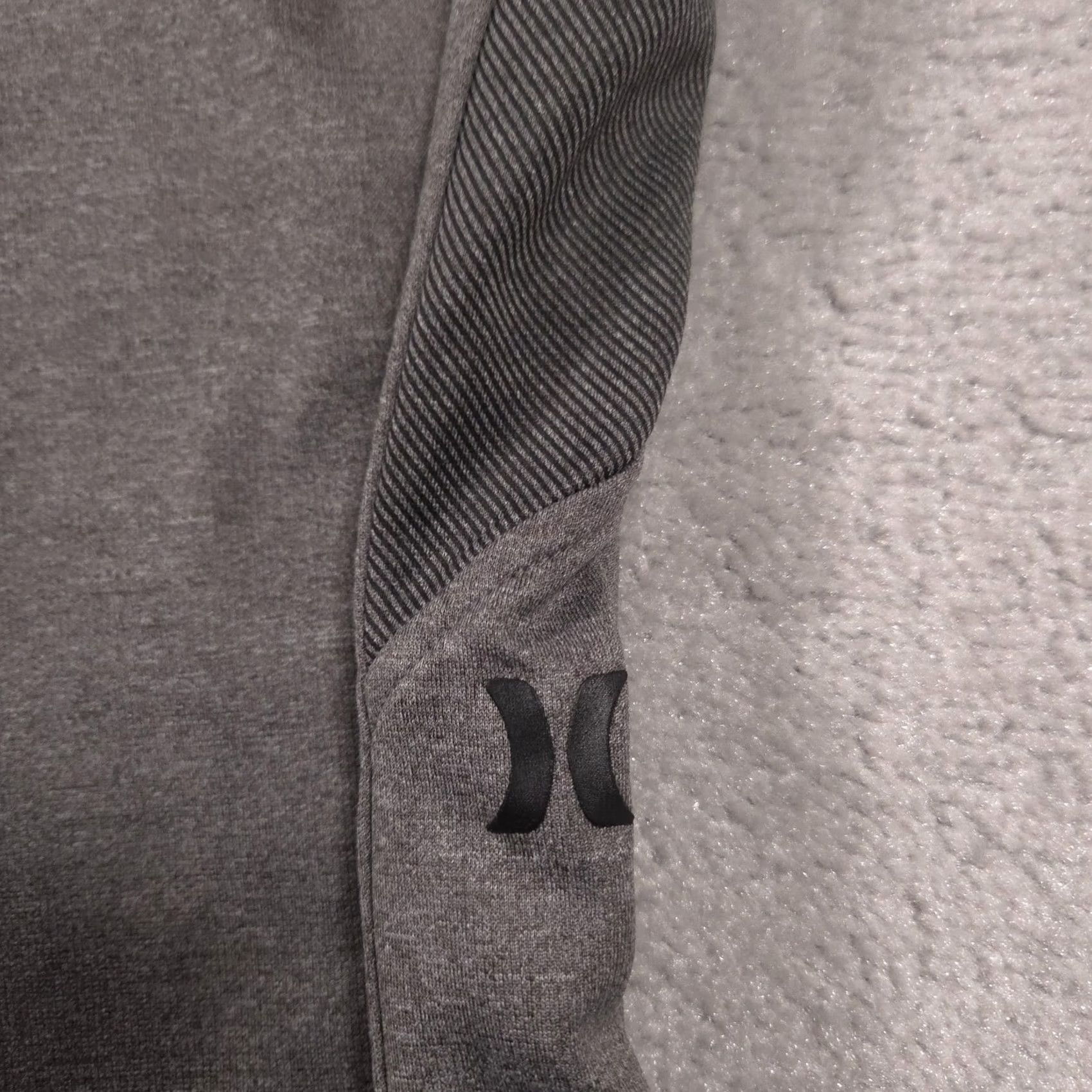 Hurley Hurley Pants Mens S Gray Fleece Joggers Sweatpants Pockets Side Stripe Logo Adjustable Waist Size US 29 - 4 Thumbnail