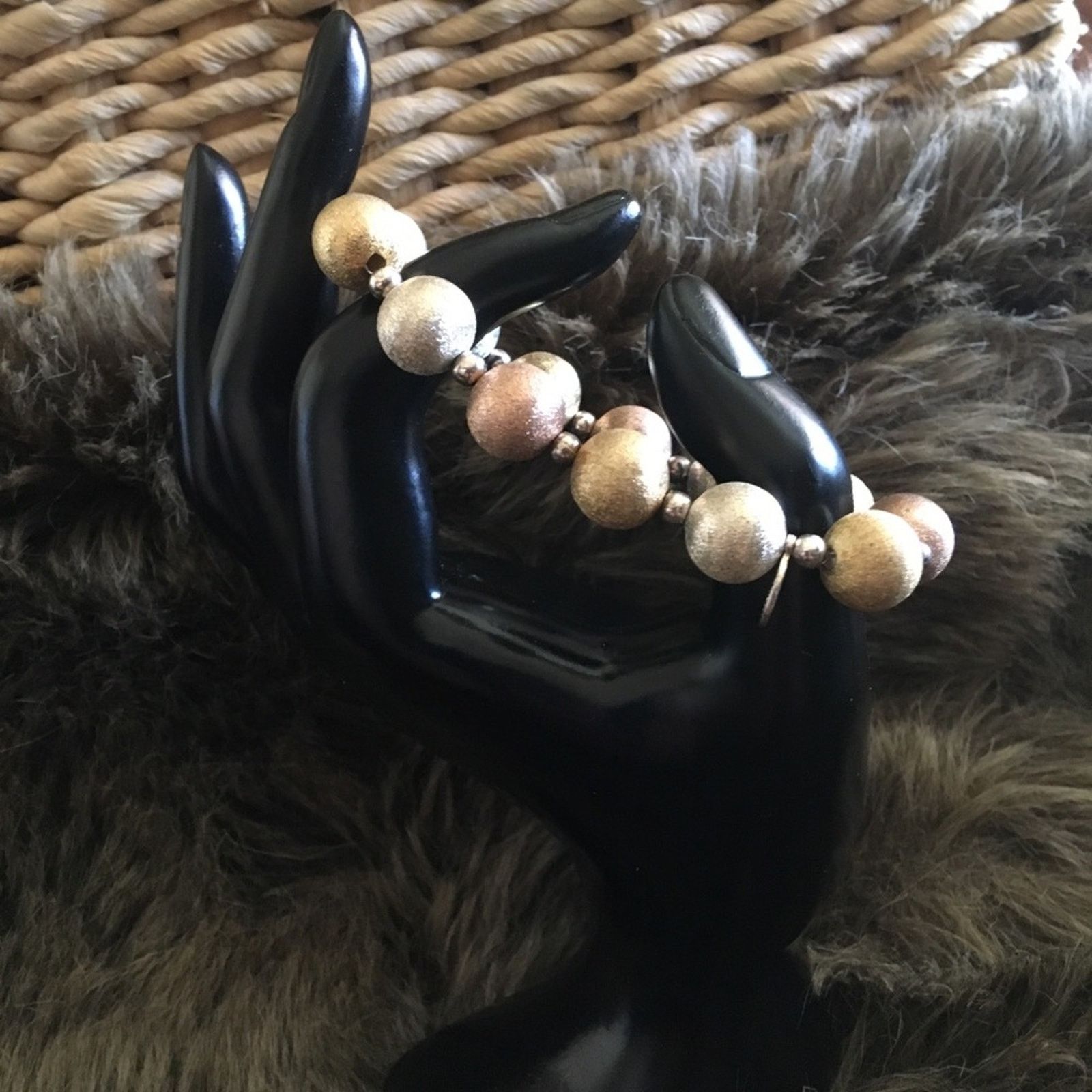 Vintage Vintage Nolan Miller tri-tone beaded bracelet Size ONE SIZE - 2 Thumbnail