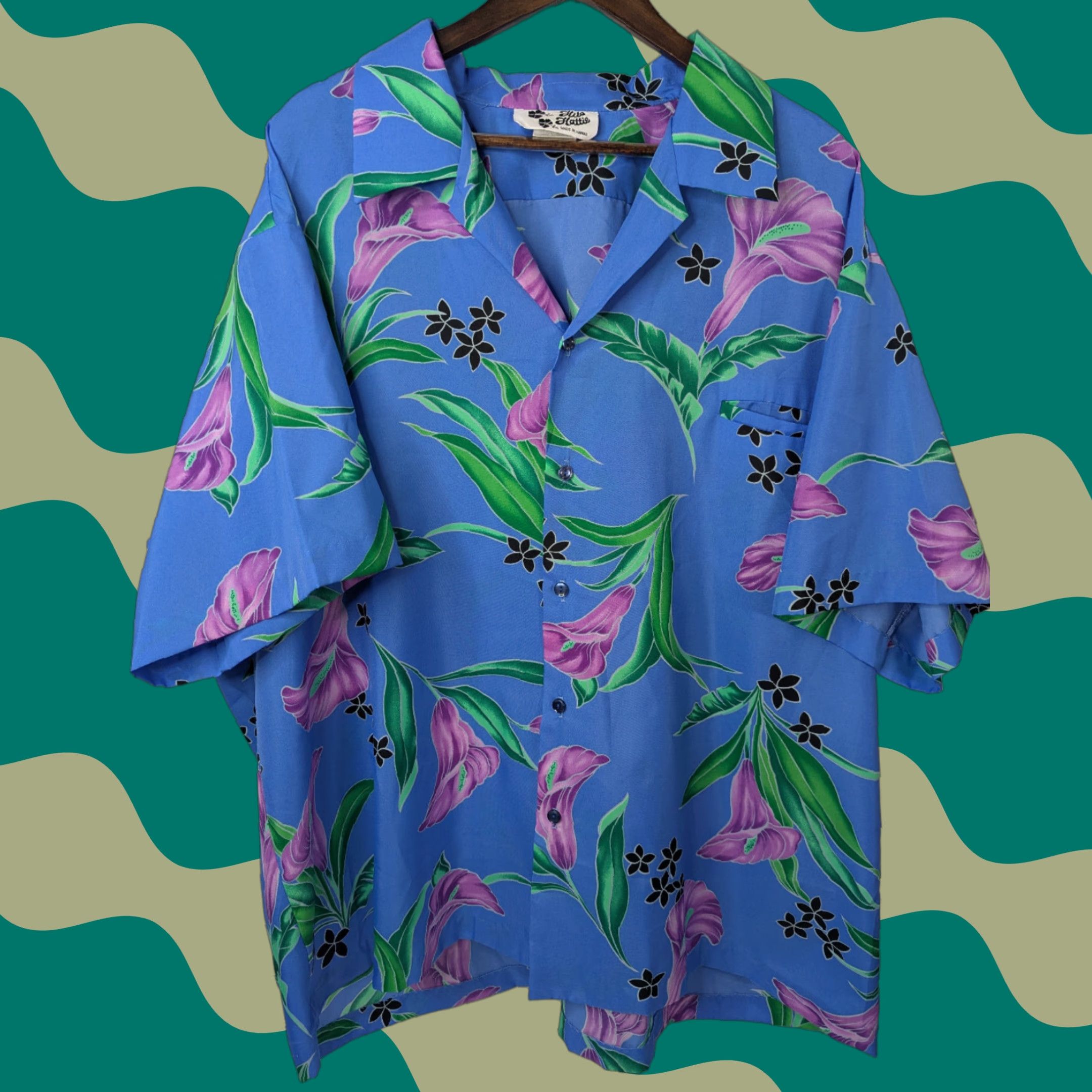 Hilo Hattie VINTAGE Hilo Hattie Hawaiian Shirt Mens 4XL Floral Aloha Hippie Polyester Shirt Size US XXL / EU 58 / 5 - 1 Thumbnail