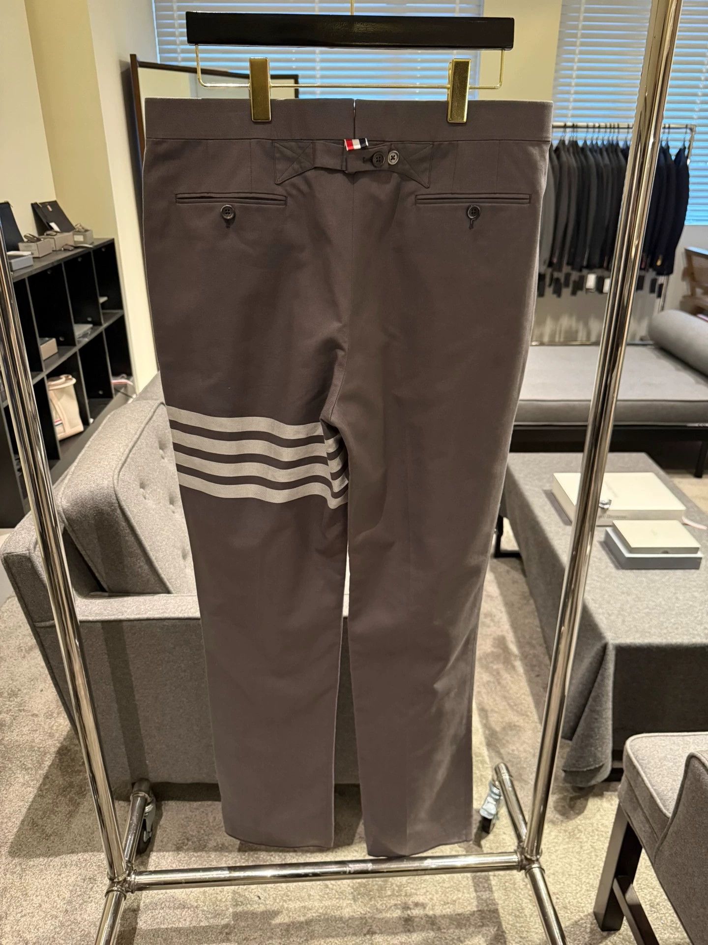 Thom Browne Thom Browne Classic Mid-Grey 4-Bar Chino Pants Size 3 Size US 36 / EU 52 - 2 Thumbnail