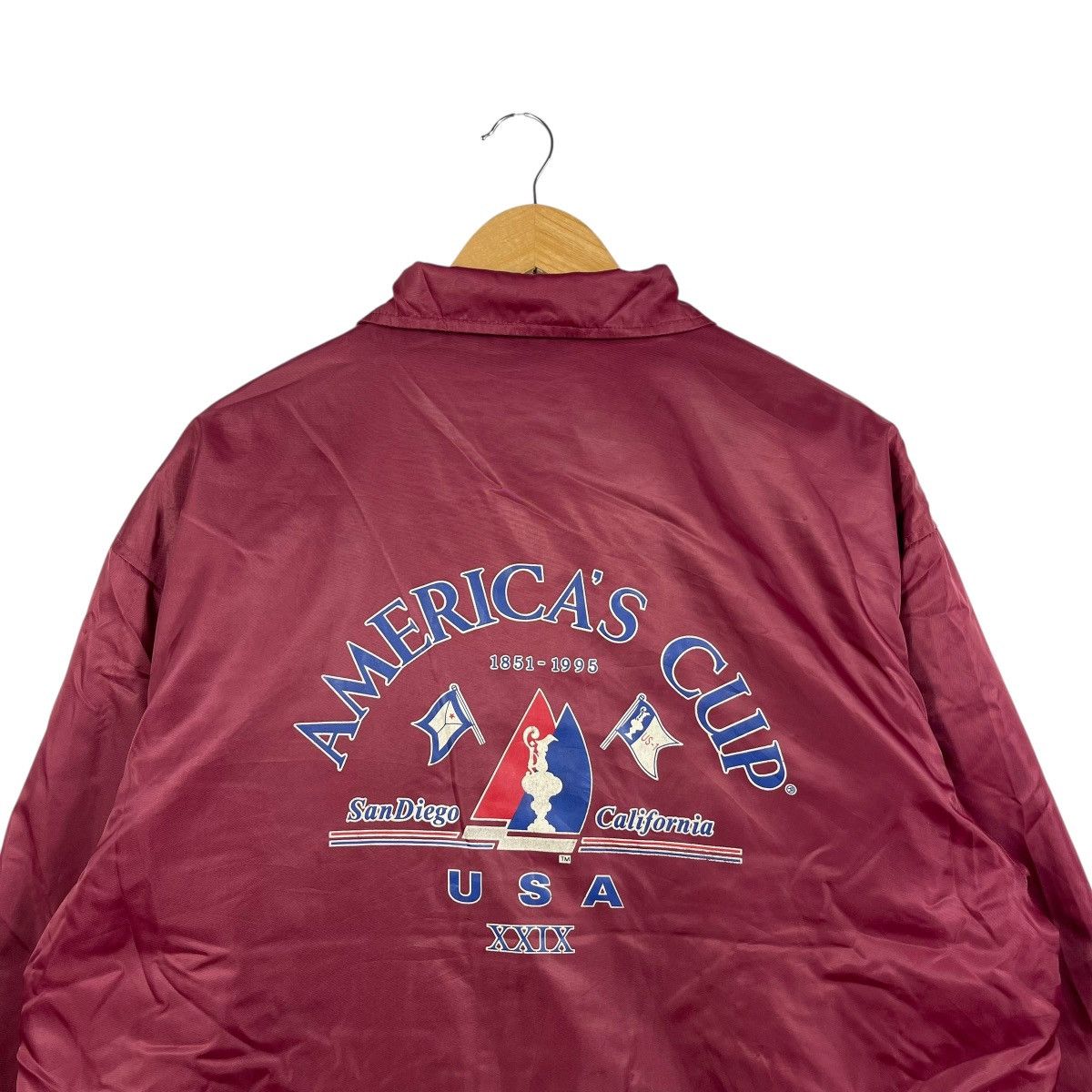Coach Vintage America’s Cup San Diego 1995 Coach Jacket Burgundy Size US M / EU 48-50 / 2 - 6 Thumbnail