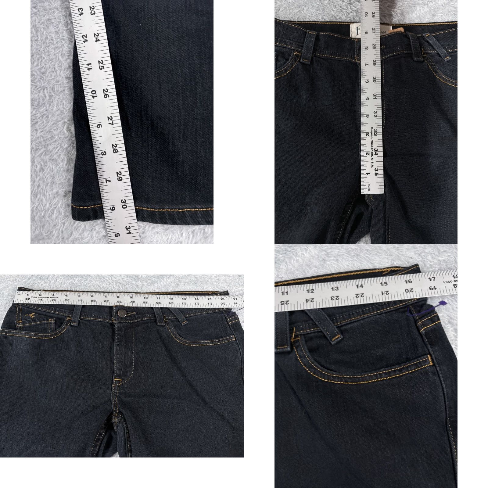 Vintage Earl Jean Jeans Women 8 Black Denim Bootcut Mid Rise 32x31 Regular Stretch 5-Pocket Size 30" / US 8 / IT 44 - 8 Thumbnail