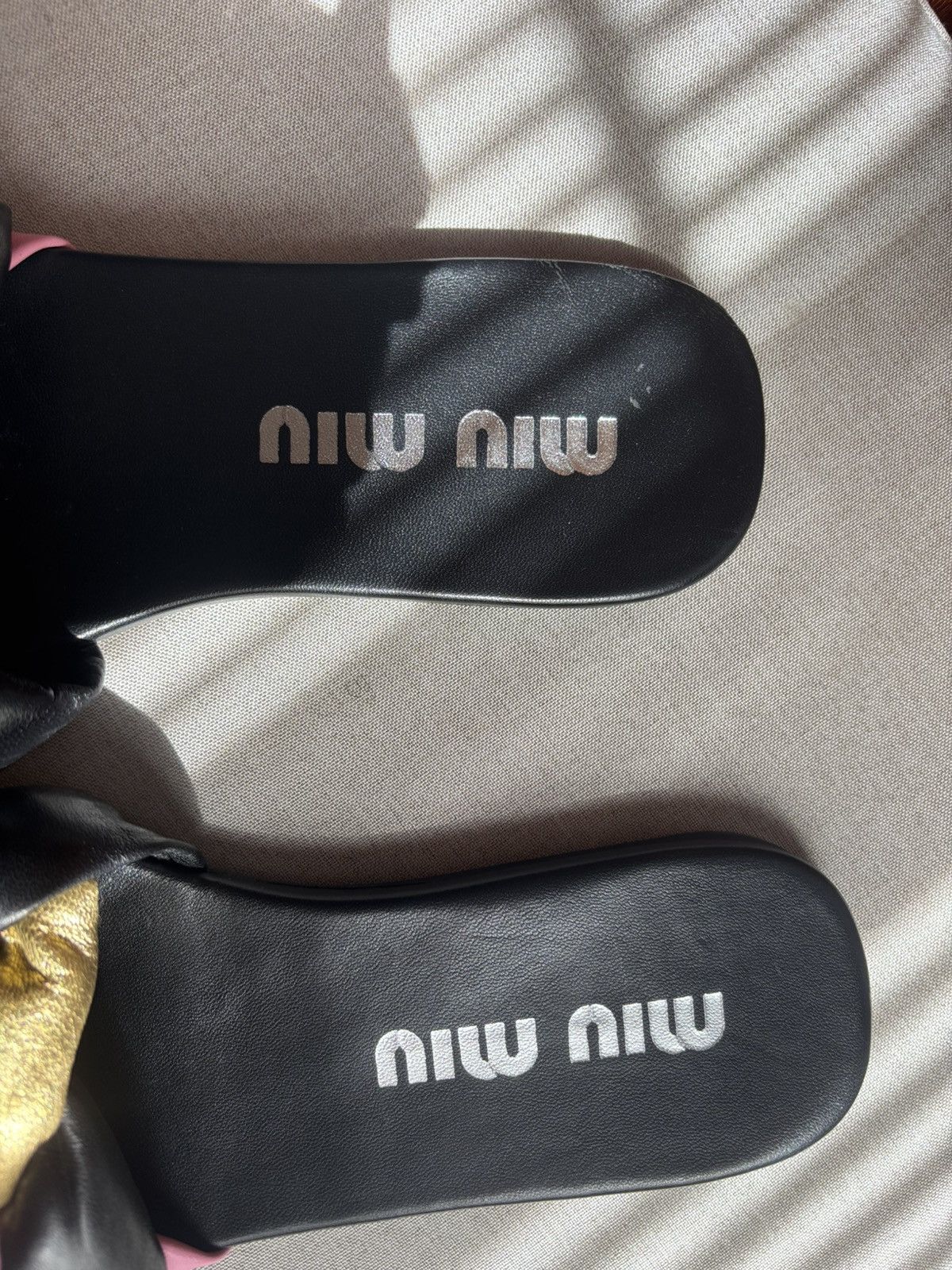Miu Miu Miu Miu Women’s Calzature Donna Slip On Woven Slide Sandals Size US 7 / IT 37 - 16 Thumbnail