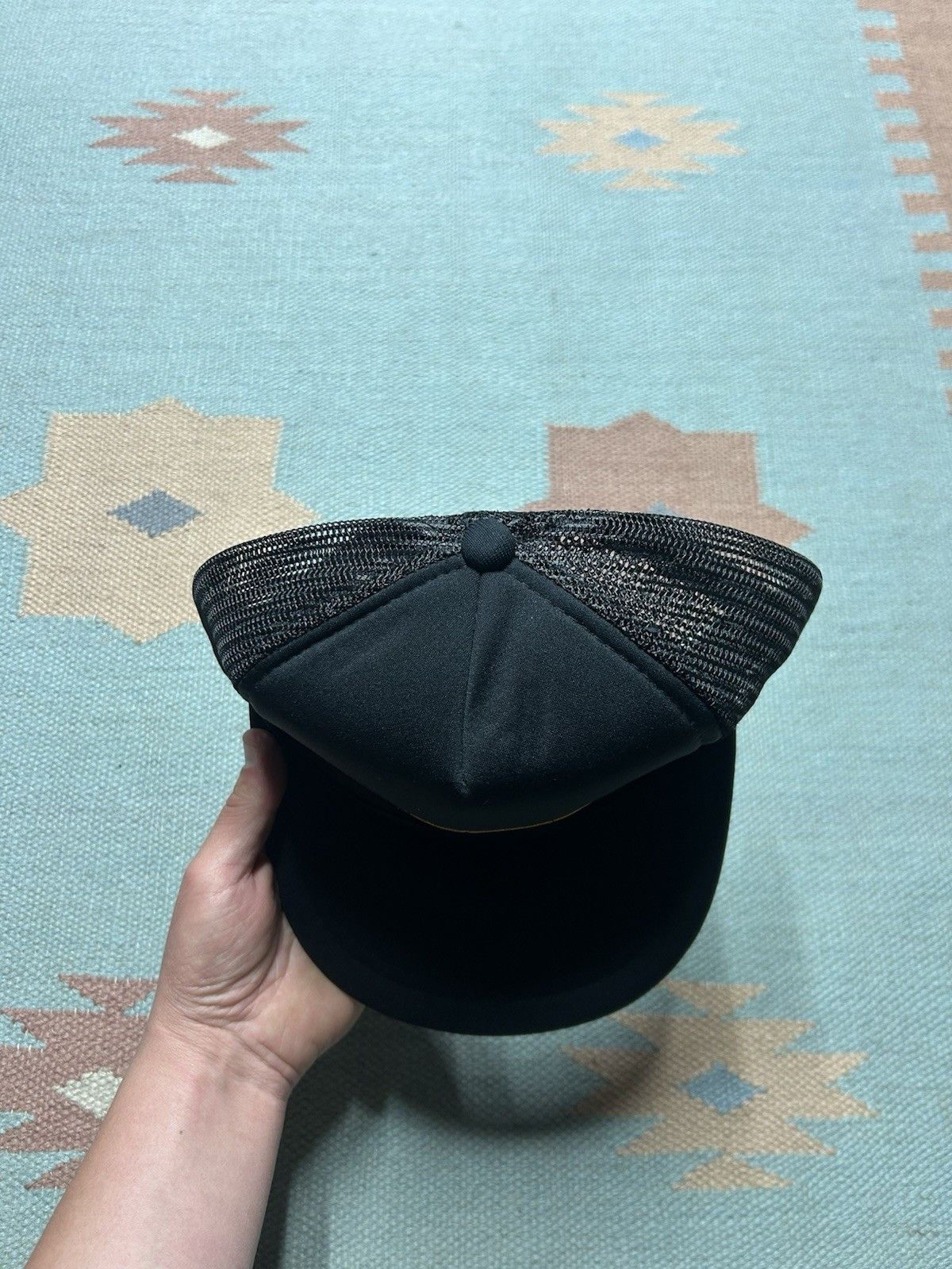 Vintage Vtg trucker hat mesh Courvoisier Cognac liquor black snap Size ONE SIZE - 3 Thumbnail