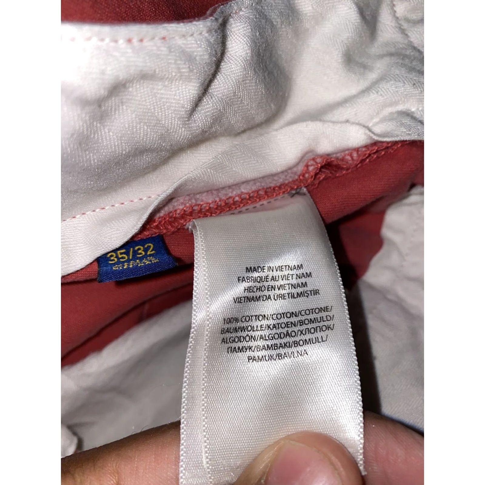 Polo Ralph Lauren Polo Ralph Lauren Pants Mens Red Zip Fly Casual Regular 36x31 Cotton Casual Trousers Men 36 Red 90s? (adjust decade if no) Mens Size US M / EU 48-50 / 2 - 7 Thumbnail