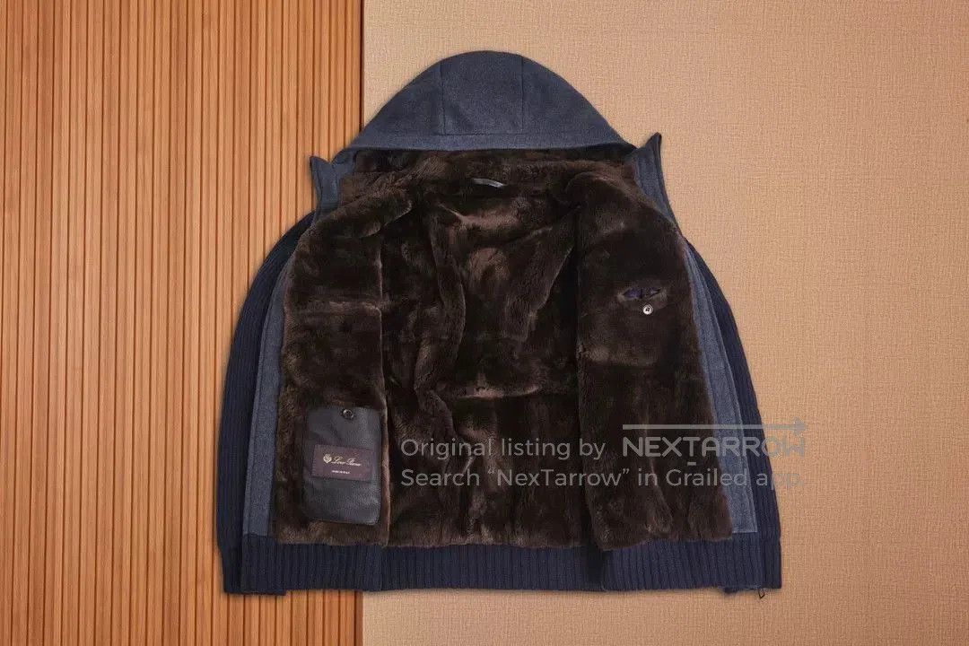 Loro Piana hooded cashmere fur lined jacket. Size US L / EU 52-54 / 3 - 2 Thumbnail