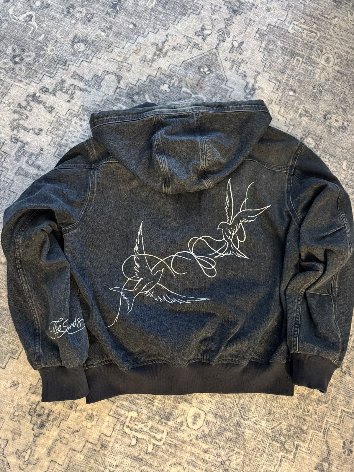 Other Custom “The Birds” Denim Work Jacket Size US M / EU 48-50 / 2 - 1 Thumbnail