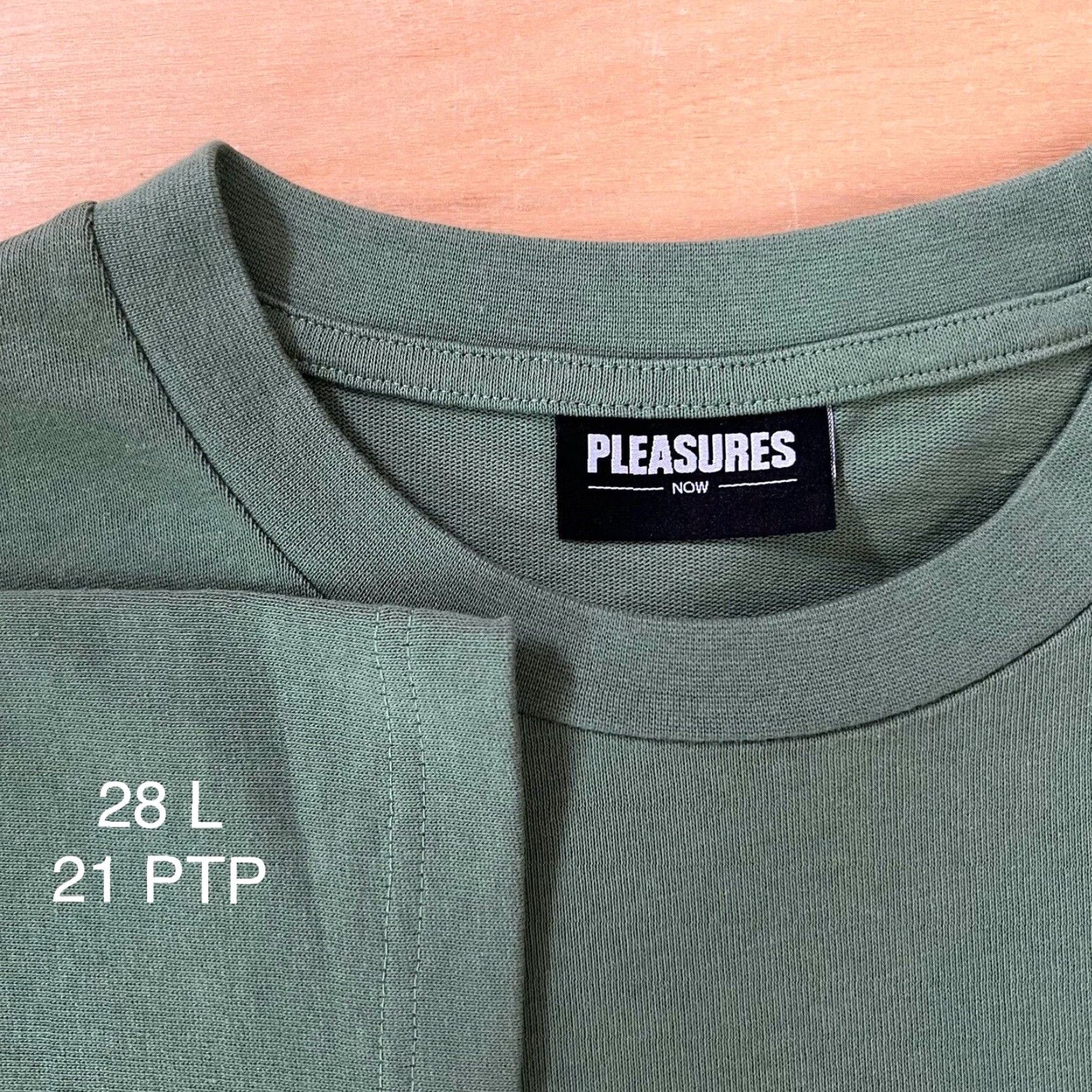 Pleasures Pleasures Boxy Shirt Small Green T-Shirt Short Sleeve Cotton Men USA Logo Round Neck All Seasons Size US S / EU 44-46 / 1 - 6 Thumbnail