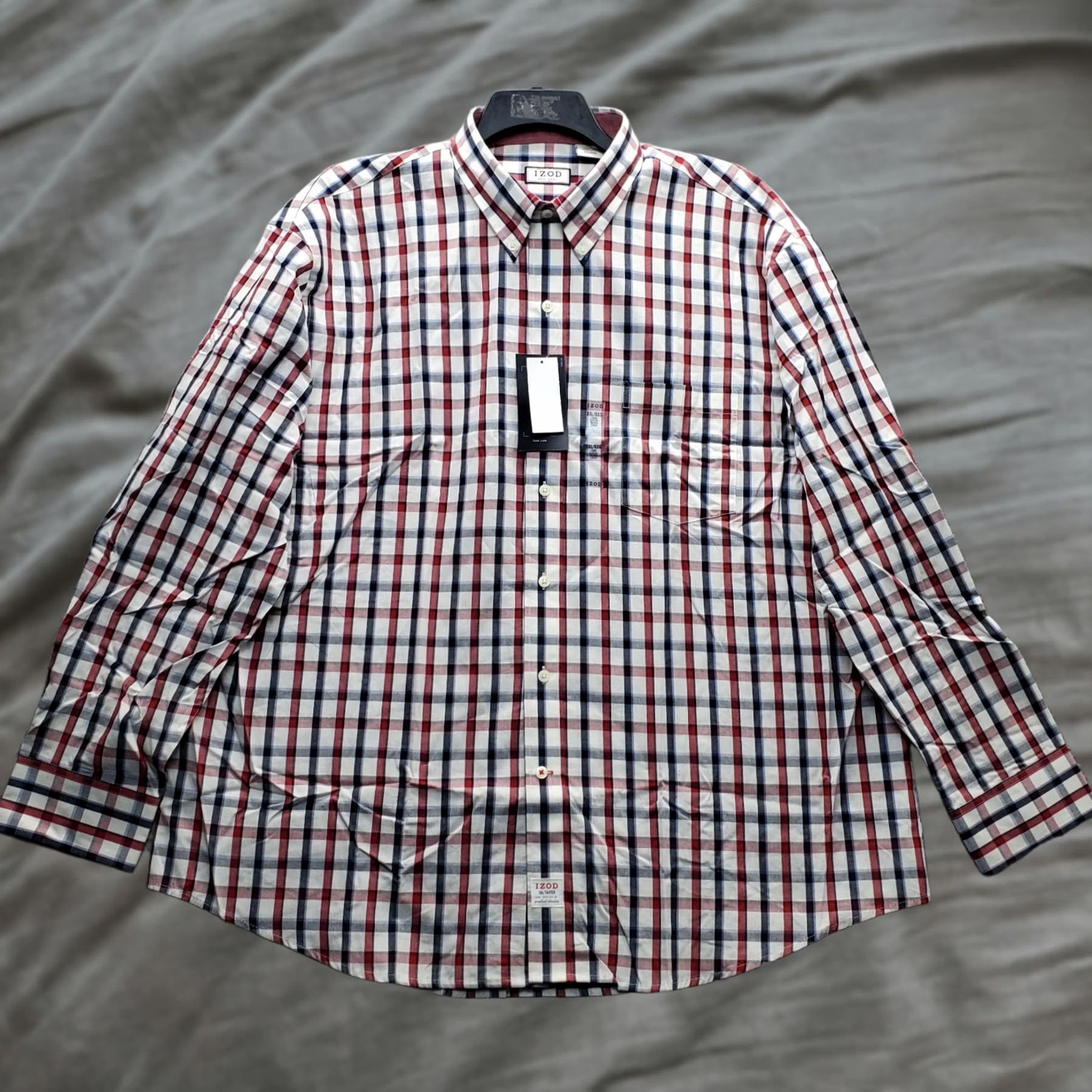 Izod IZOD Mens XXL Multicolor Plaid Long Sleeve Button-Down Shirt Size US XXL / EU 58 / 5 - 1 Thumbnail