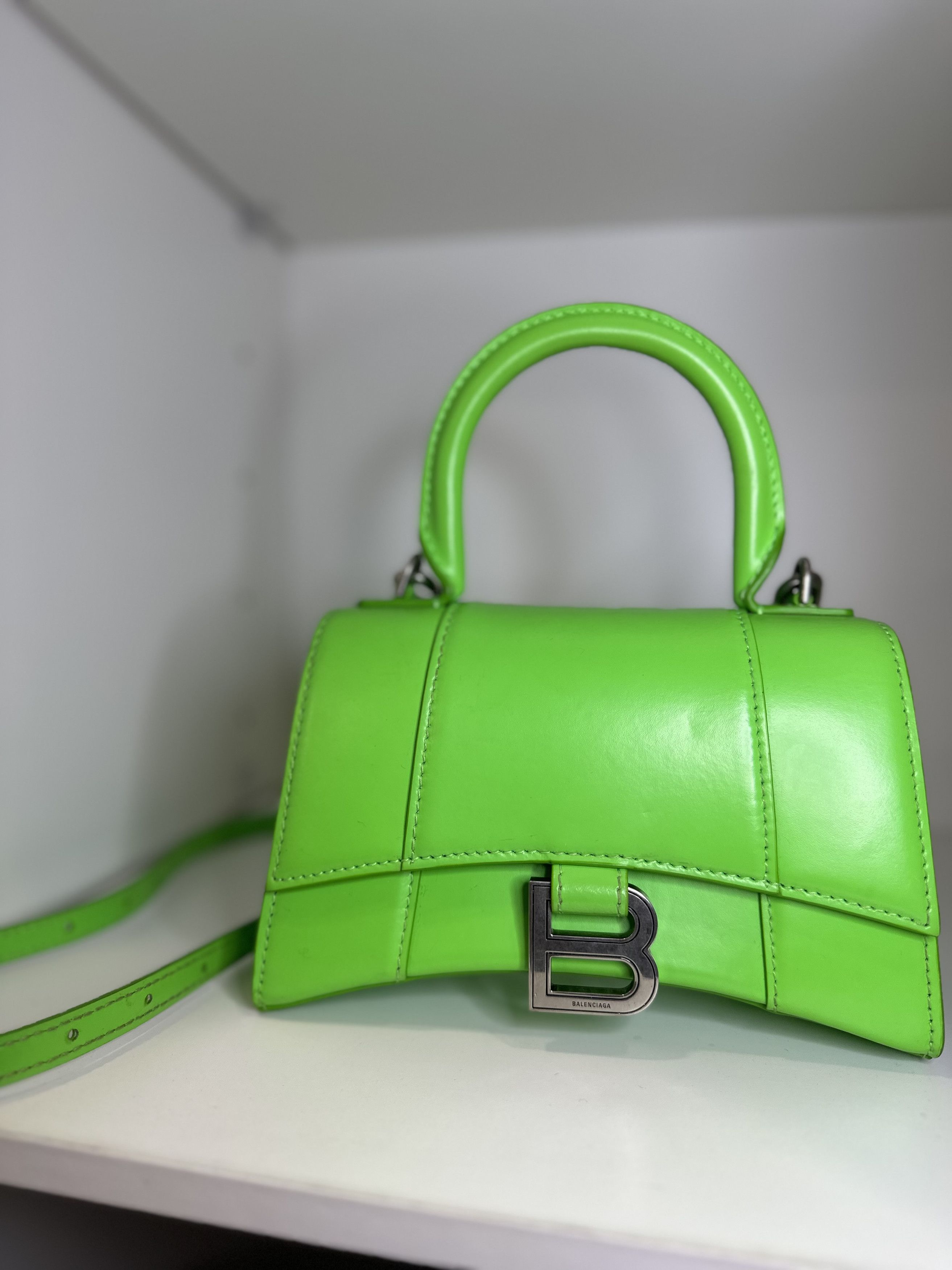 Balenciaga Balenciaga Crossbody Hourglass Handbag XS - Bright Green Size ONE SIZE - 2 Thumbnail
