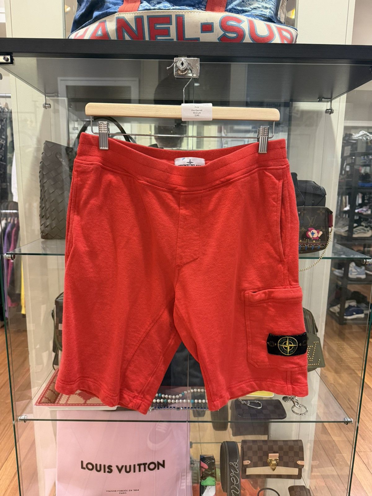 Stone Island Stone Island Sweat Shorts - Red Size US 34 / EU 50 - 1 Thumbnail