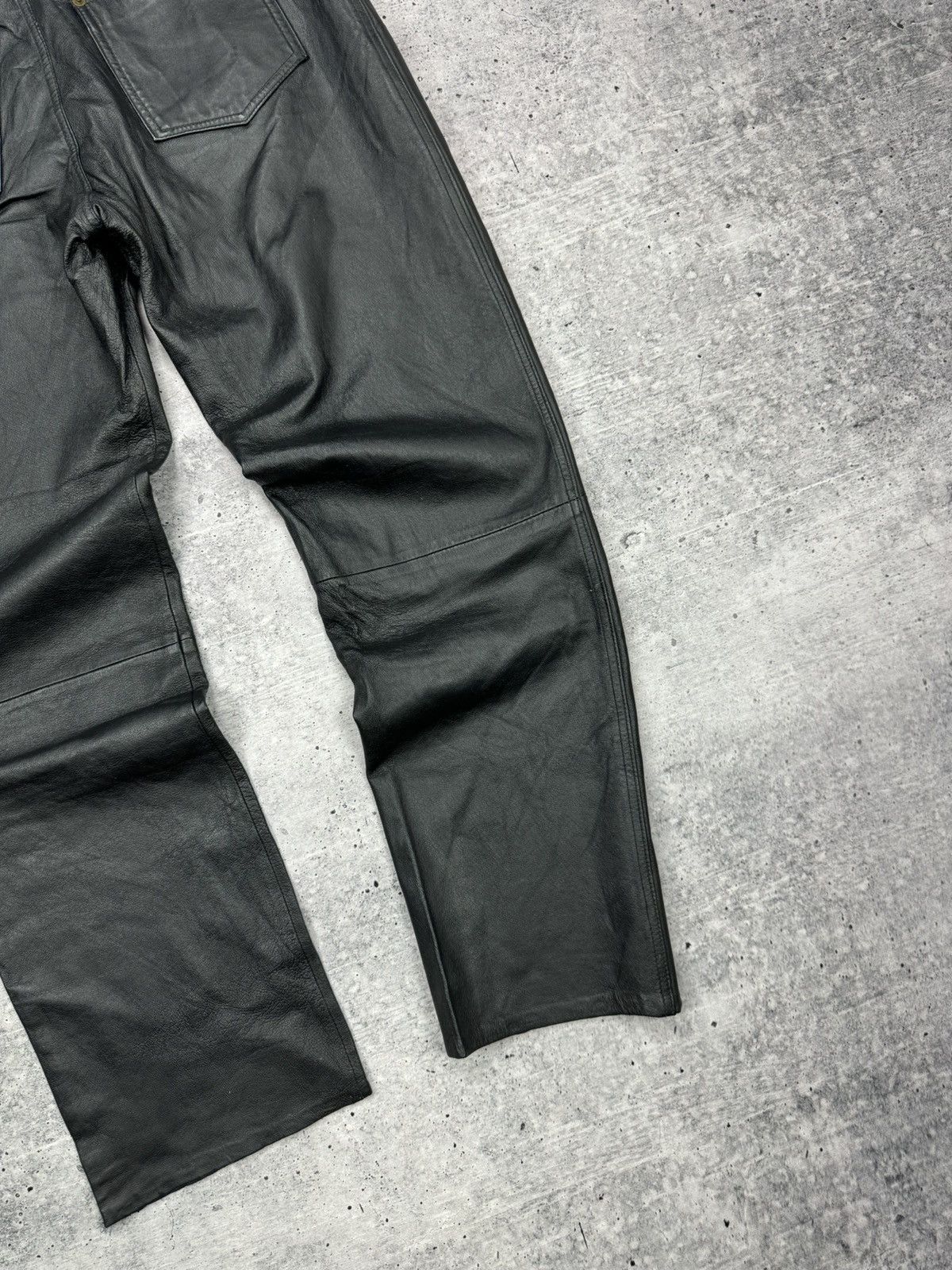 Genuine Leather × Vintage Vintage 90’s Y2K Style Casual Cowboy Genuine Leather Pants Size US 30 / EU 46 - 17 Thumbnail