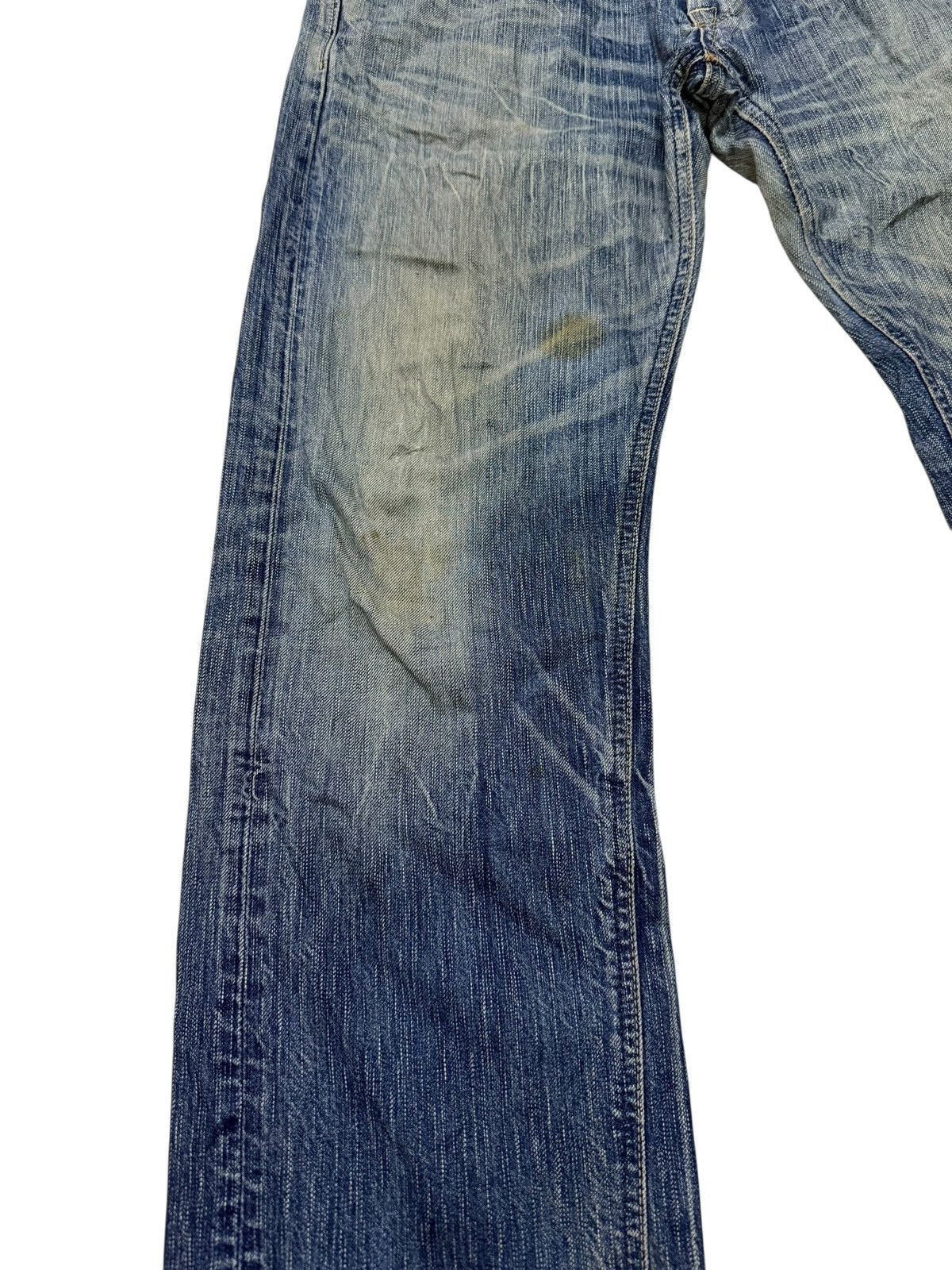 Edwin Vintage Edwin 503 Blue Trip Japan Distressed Loose Jeans Size US 32 / EU 48 - 6 Thumbnail