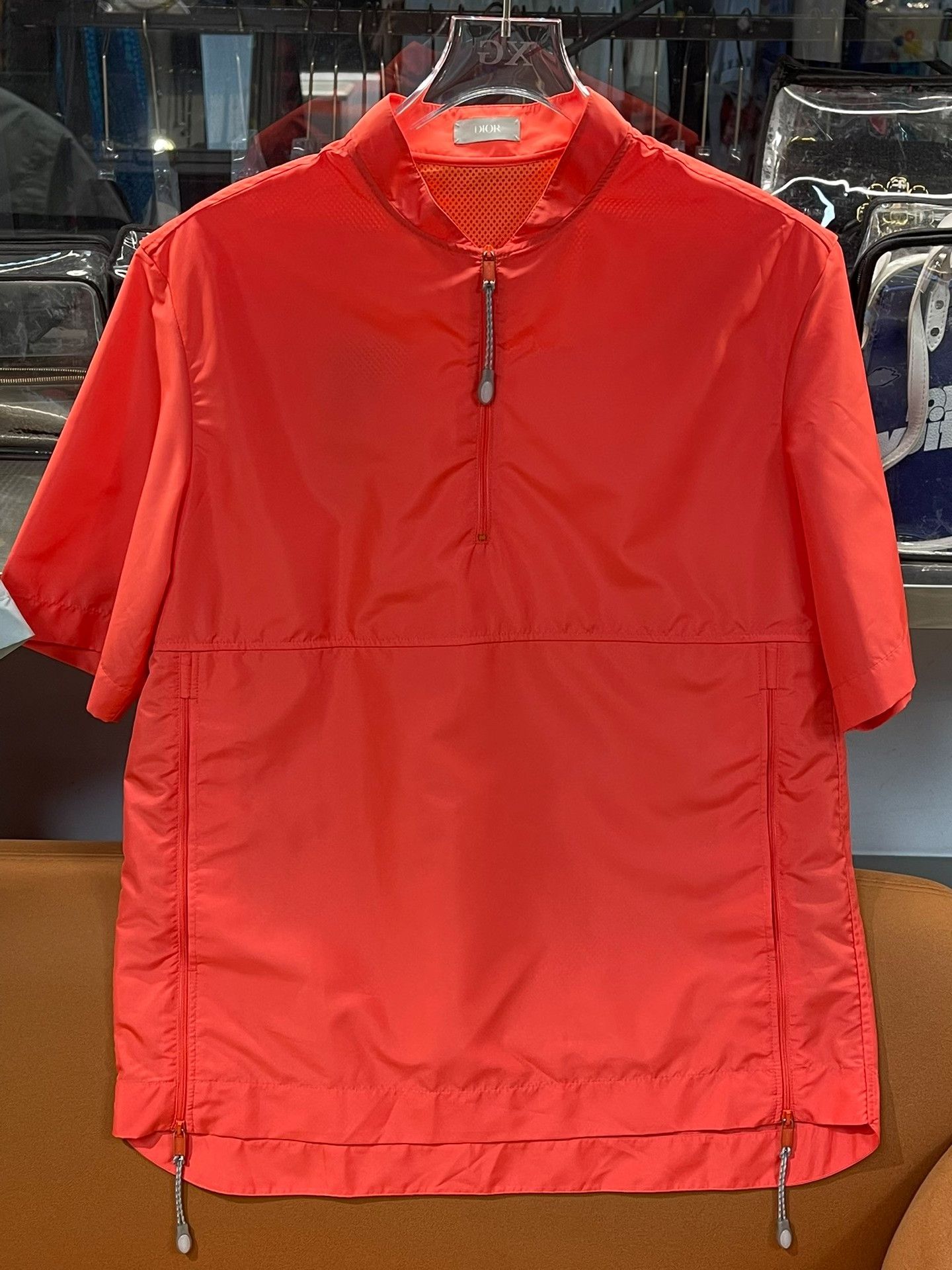 Dior DIOR Half-Zip Stand Collar Short-Sleeve Shirt Size US XXS / EU 40 - 1 Thumbnail