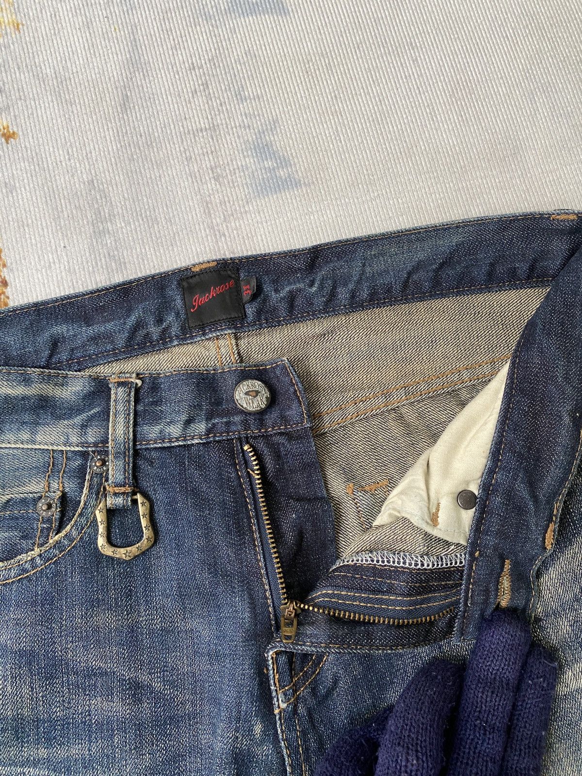 JACKROSE Jack Rose Japan Blue Faded Rusty Claw Marks Denim Size US 32 / EU 48 - 20 Thumbnail