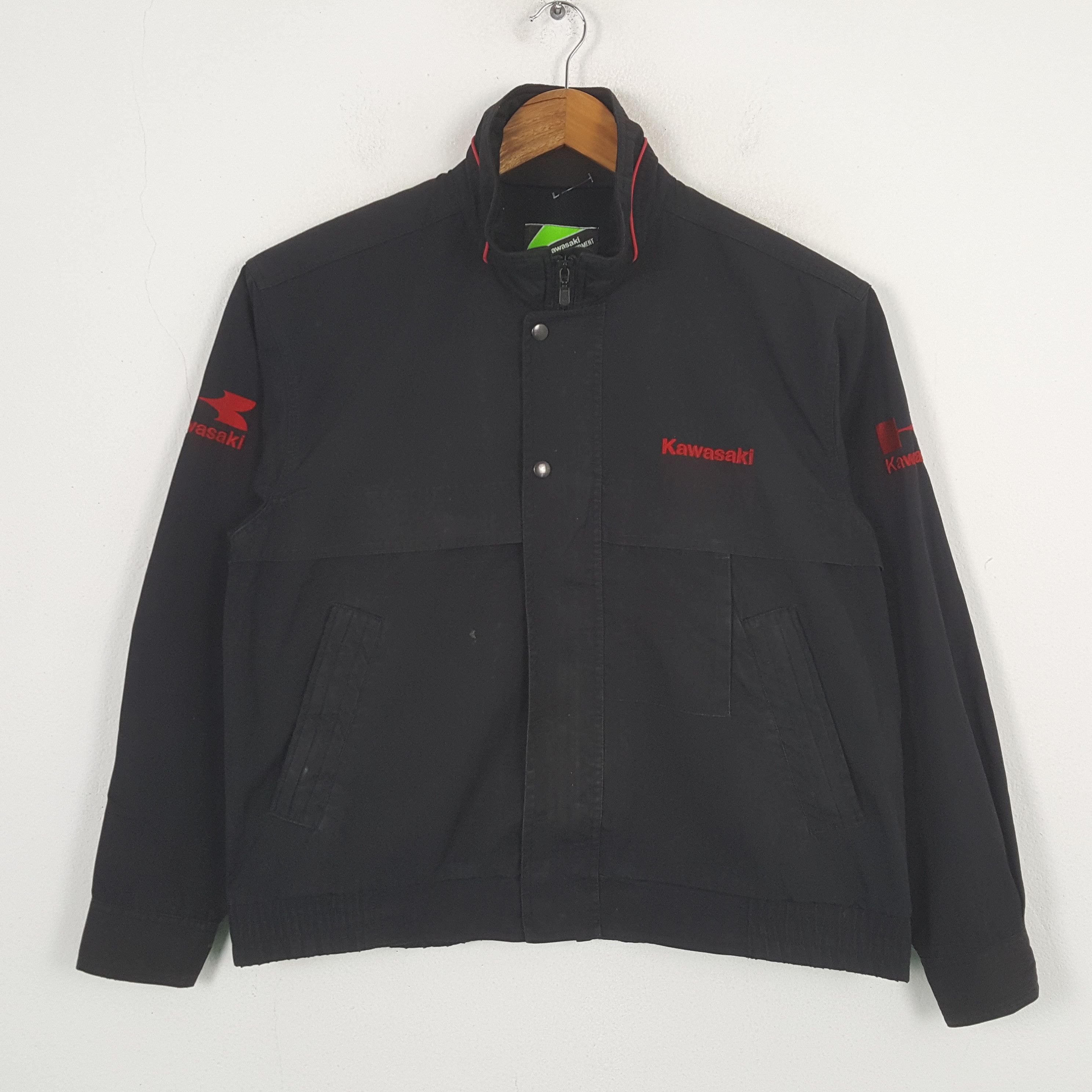Japanese Brand × Vintage Vintage KAWASAKI Japanese Motorcycle Racing Jacket c282n30 Size US L / EU 52-54 / 3 - 3 Thumbnail