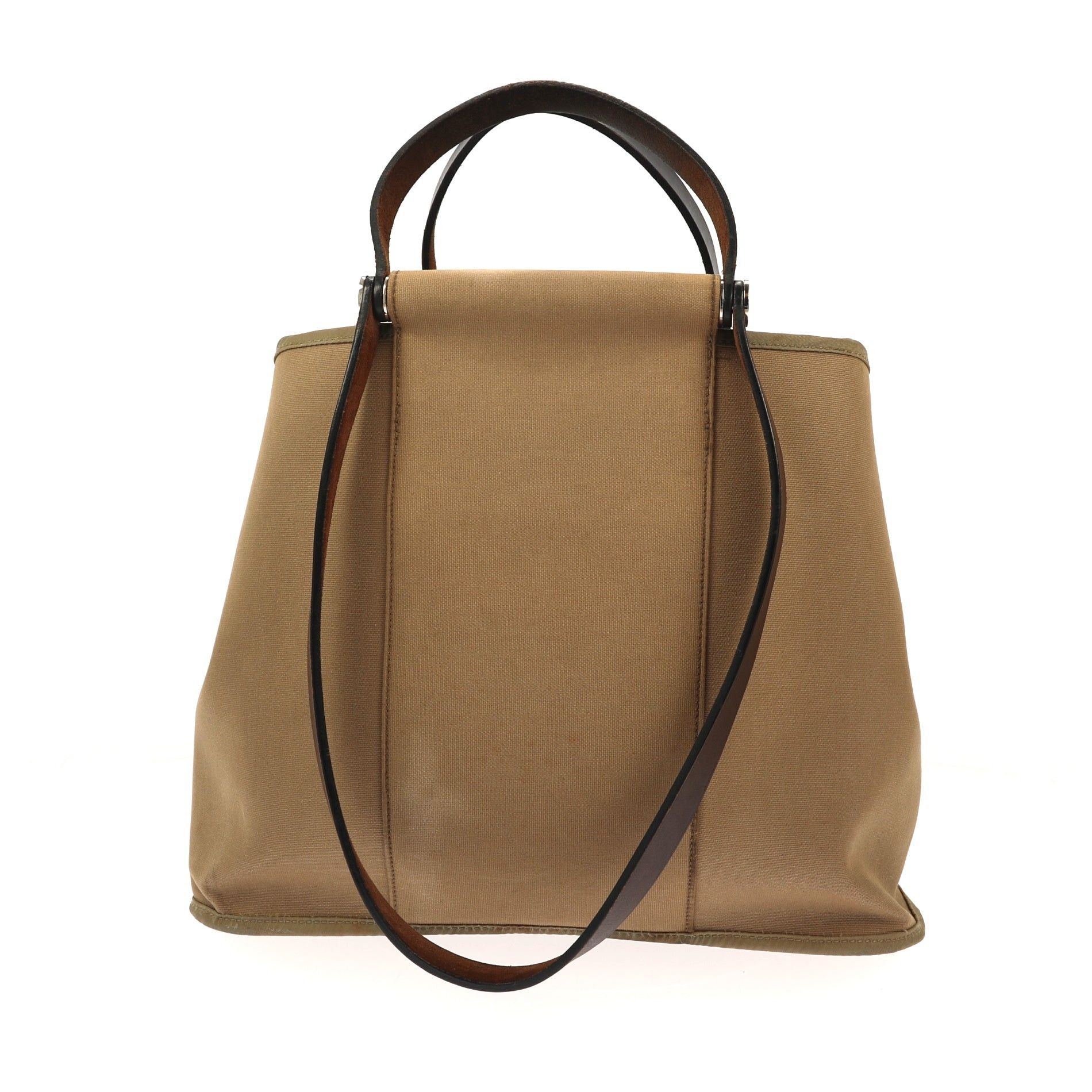 image of Hermes Cabag Handbag In Brown Fabric, Women's