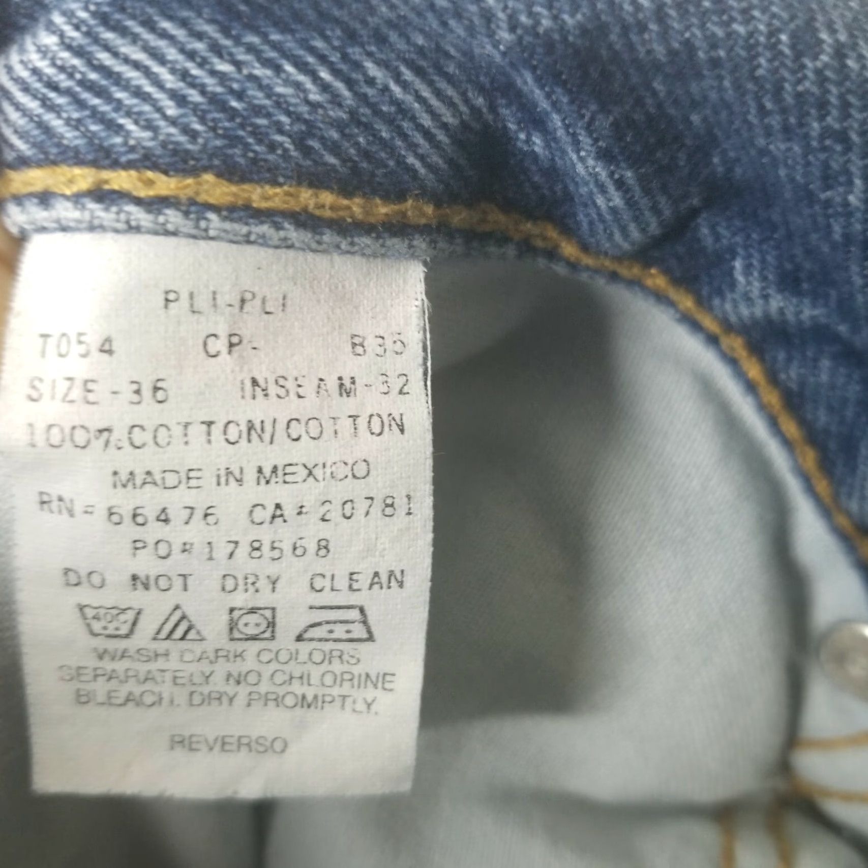 Tommy Hilfiger VINTAGE Tommy Hilfiger Jeans 36X32 Denim Blue Mens 90s Big Flag Straight Jeans Size US 36 / EU 52 - 7 Thumbnail