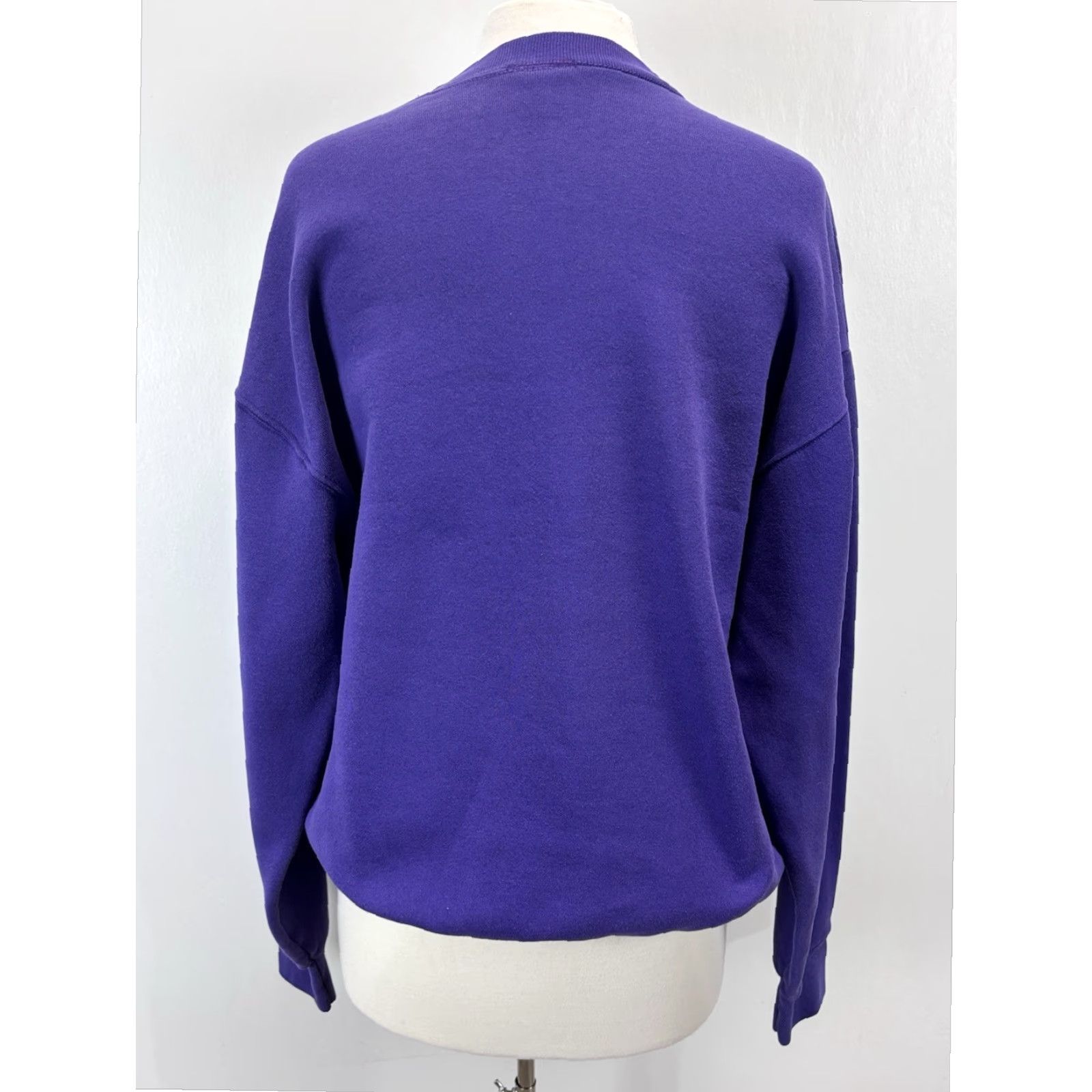 X-LARGE VINTAGE Nu Sportswear Auburn Mom Pullover Sweatshirt Women's XL Purple Floral 90s Fall Winter Size XL / US 12-14 / IT 48-50 - 3 Thumbnail