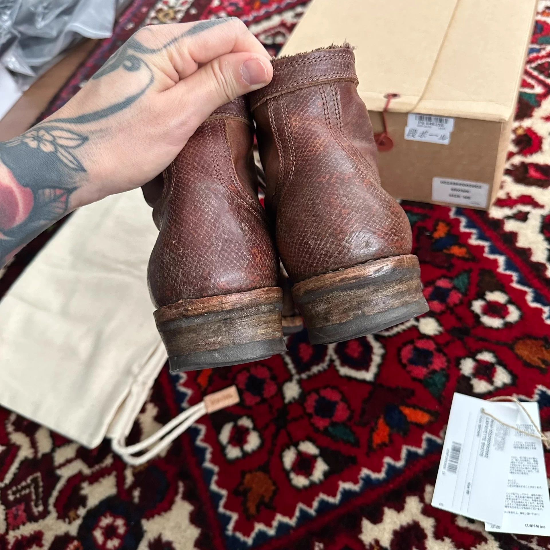 visvim 22aw ict lafayette mud-dyed boots 8