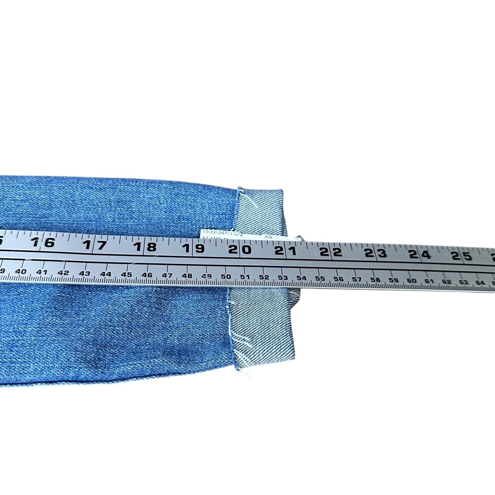 L'AGENCE L'Agence Janelle Denim Jacket Women XS Alamo Blue Raw New Size XS / US 0-2 / IT 36-38 - 10 Thumbnail