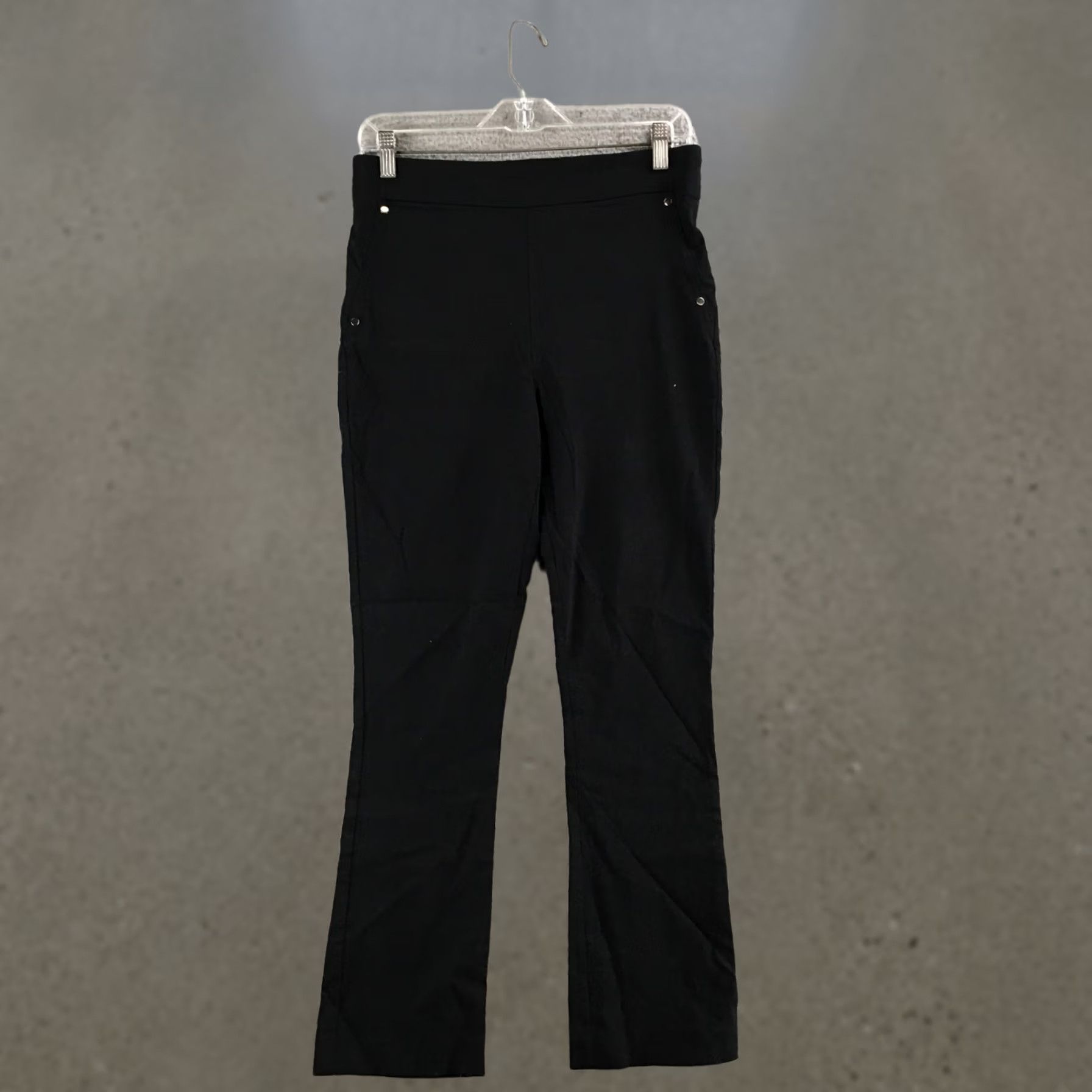 Vintage Maurices Ankle Pants Womens M Short Slim Fit Straight Leg Mid Rise Pull On Black Size 32" / US 10 / IT 46 - 1 Thumbnail