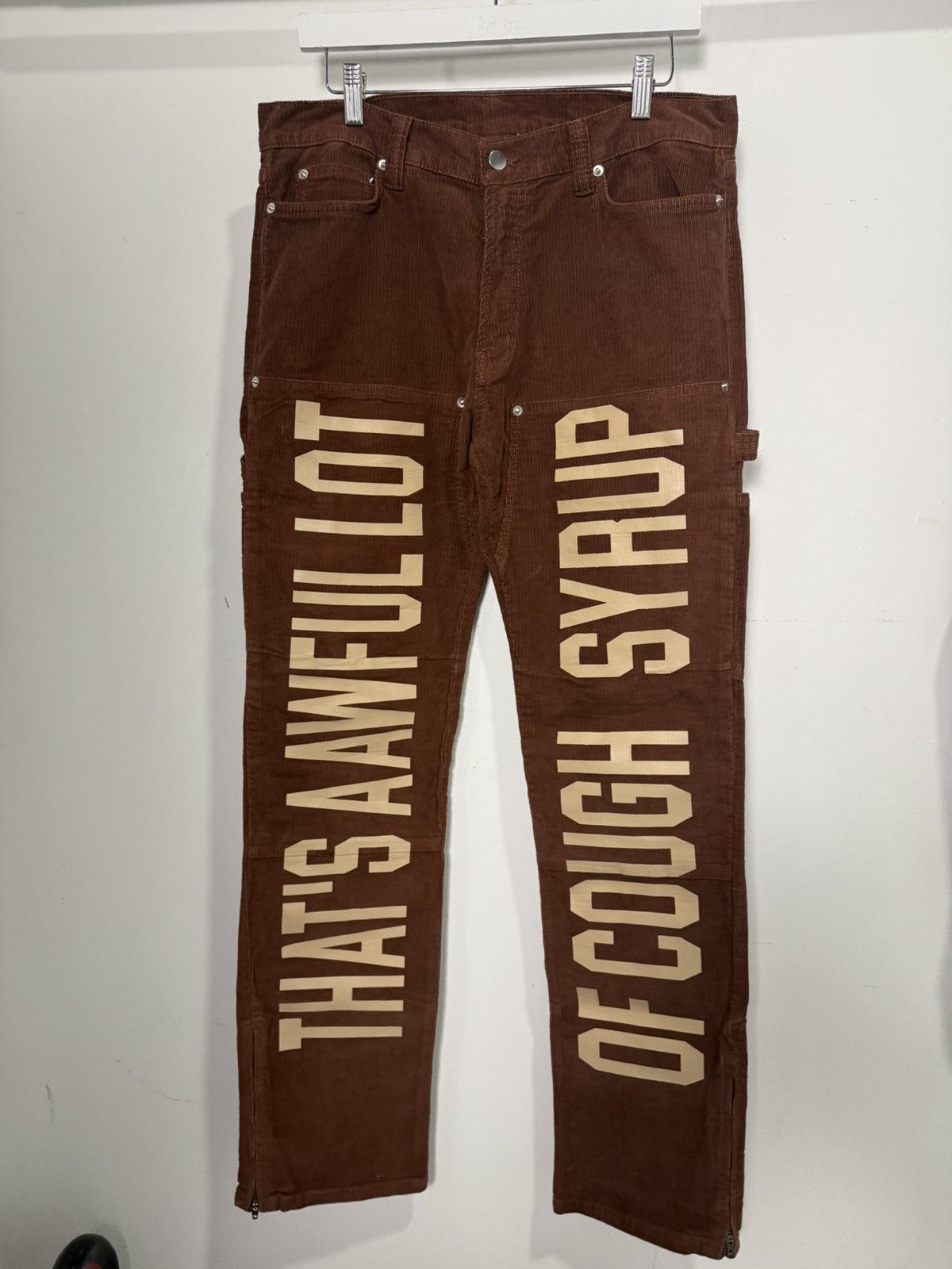 Awful Lot of Cough Syrup brown corduroy suit Size US 34 / EU 50 - 3 Thumbnail