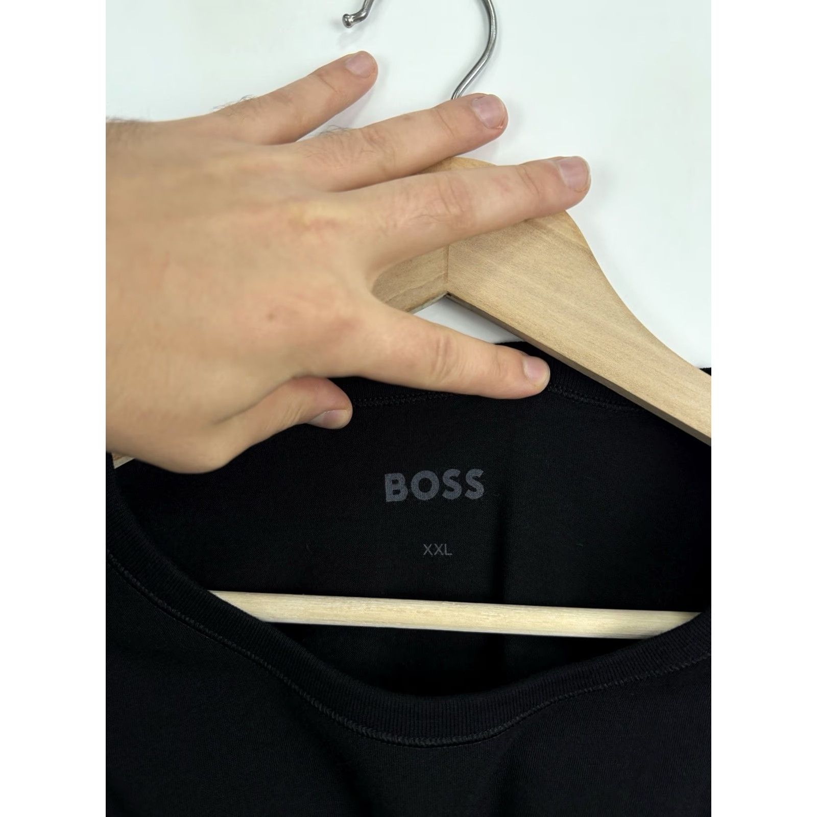 Hugo Boss HUGO BOSS T-Shirt Classic Men XXL Black Retro Rare Y2K Luxury Brand Berlin Shirt Size US XXL / EU 58 / 5 - 5 Thumbnail