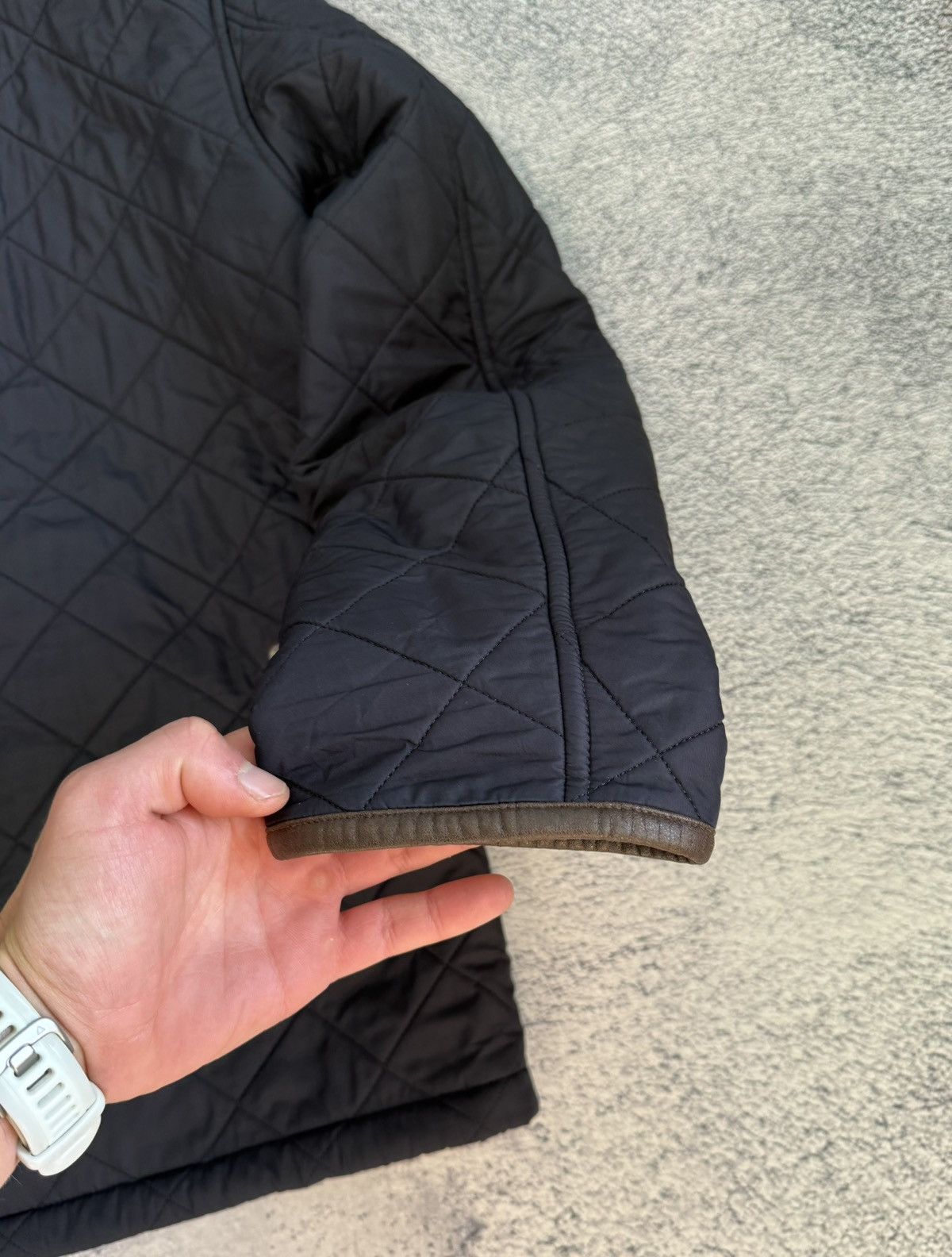 Barbour Barbour Powell Quilted Jacket Men S Black Brown Trim Classic Size US S / EU 44-46 / 1 - 14 Thumbnail