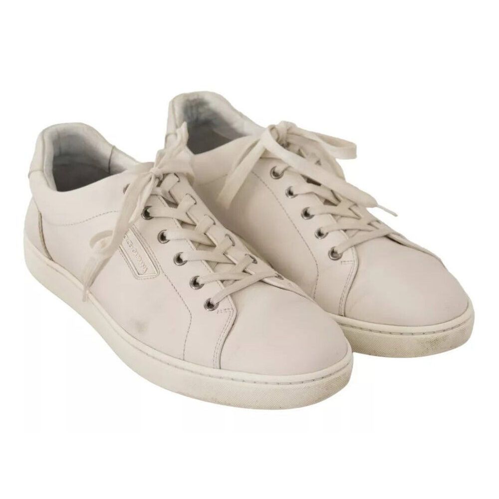 Dolce & Gabbana Dolce & Gabbana White Casual Leather Logo Men Sneakers Shoes Size US 11 / EU 44 - 3 Thumbnail