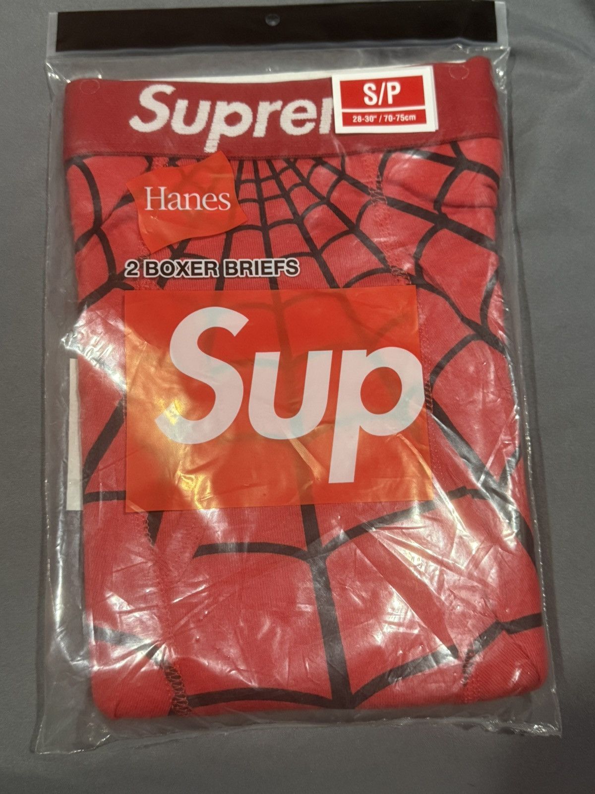 Supreme x Spider-man Hanes boxers size small🔴