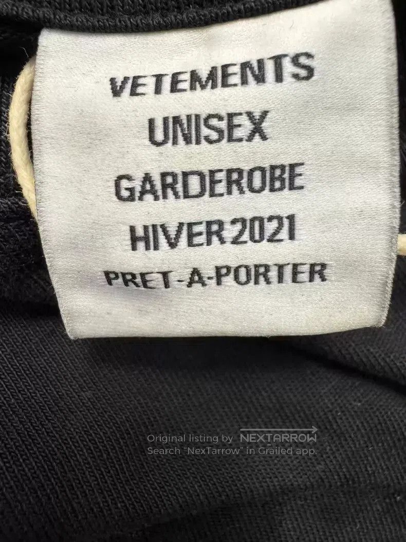 Vetements VETEMENTS Black Long Sleeve T-Shirt Size US XS / EU 42 / 0 - 3 Thumbnail