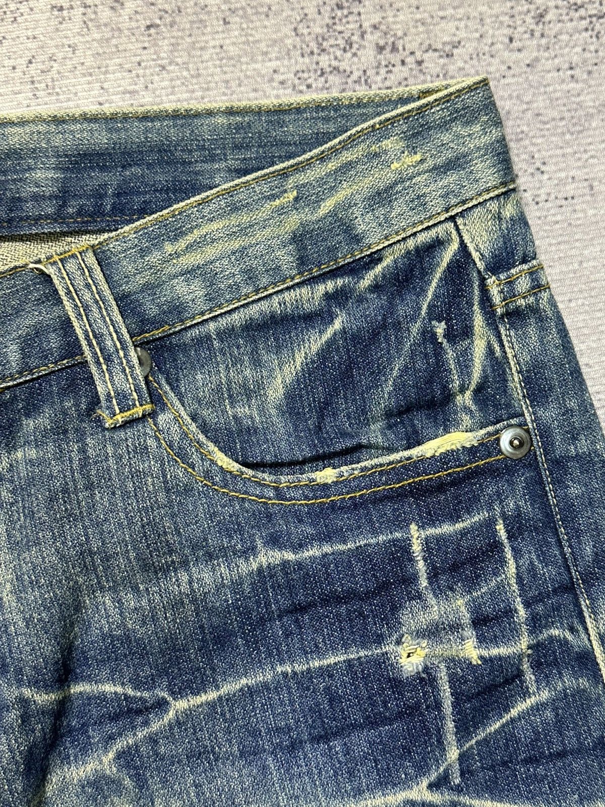 Kapital RERE Peace Distressed & Repaired Denim Y2k Style Size US 32 / EU 48 - 8 Thumbnail
