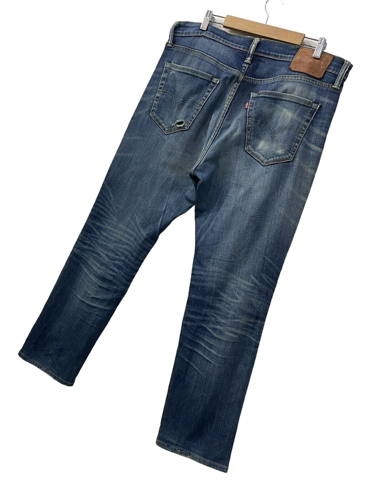 Levi's × Levi's Vintage Clothing × Vintage Vintage Levis 541 Distressed Crashed Tapered Leg Jeans Size US 34 / EU 50 - 11 Thumbnail