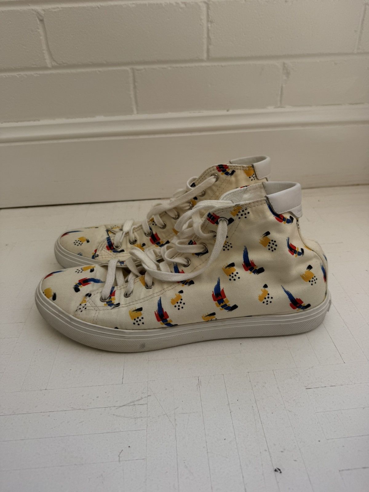 Yves Saint Laurent YSL mid top sneakers barely worn Size US 10 / EU 43 - 4 Thumbnail